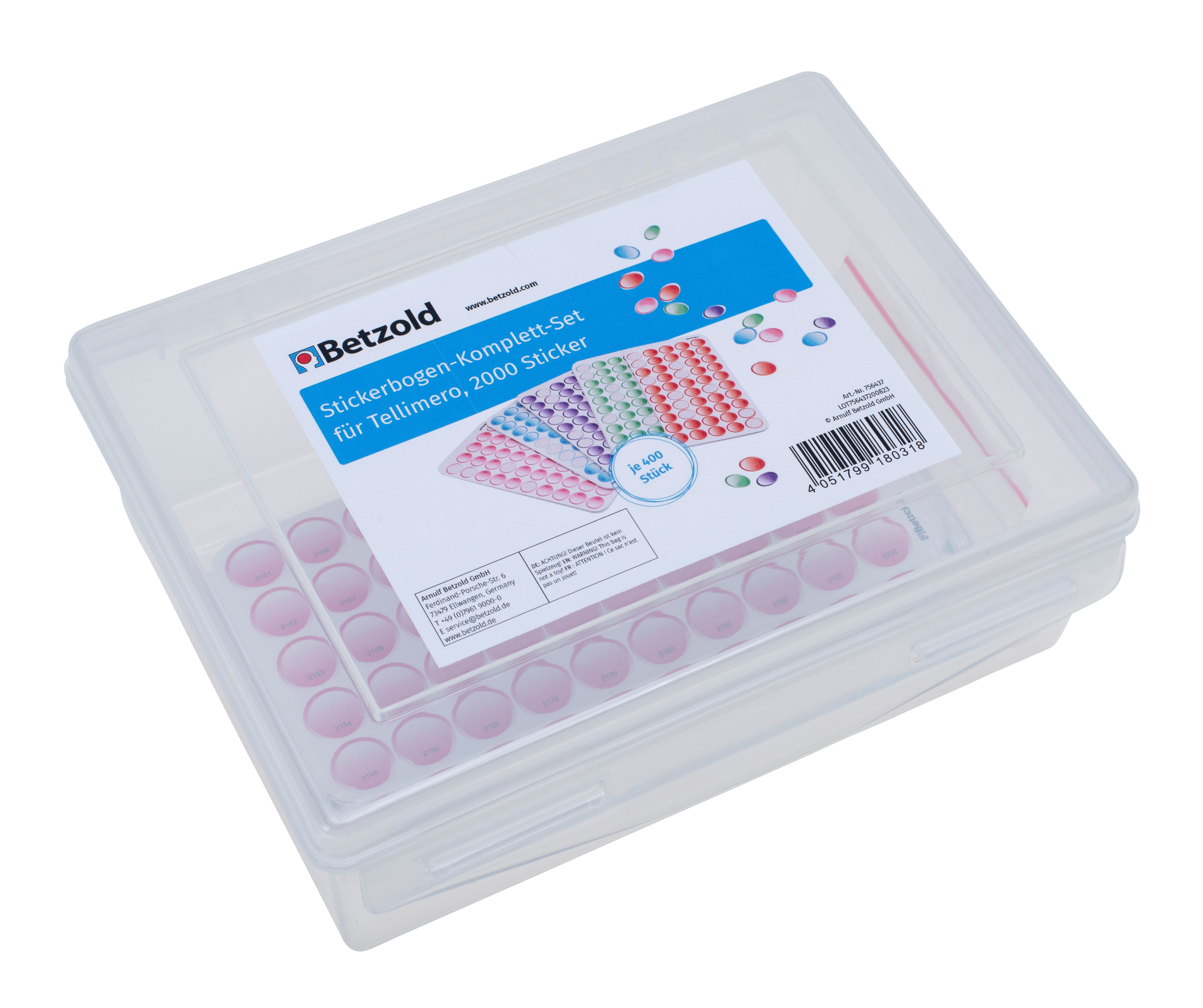 Tellimero Lernspielzeug Stickerbogen-Komplett-Set