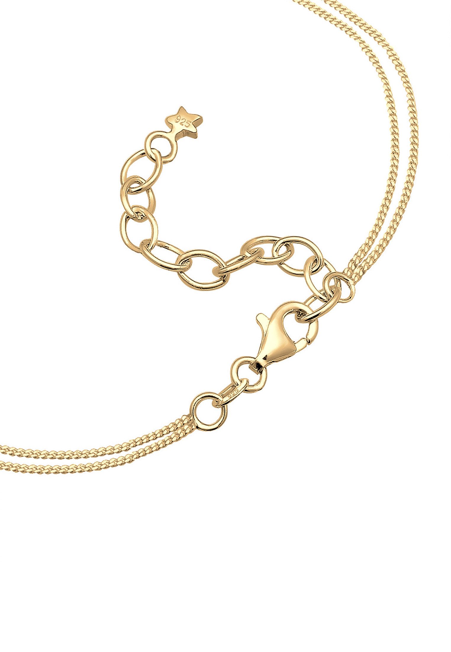 Elli Collier Choker Layer Halbmond und Sterne 925er Silber