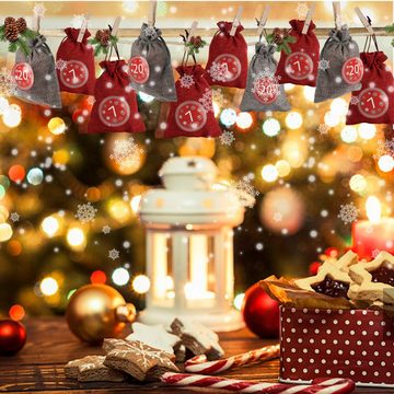 Clanmacy Christbaumschmuck Weihnachtskalender zum befüllen, Weihnachten Geschenksäckchen (1-tlg)