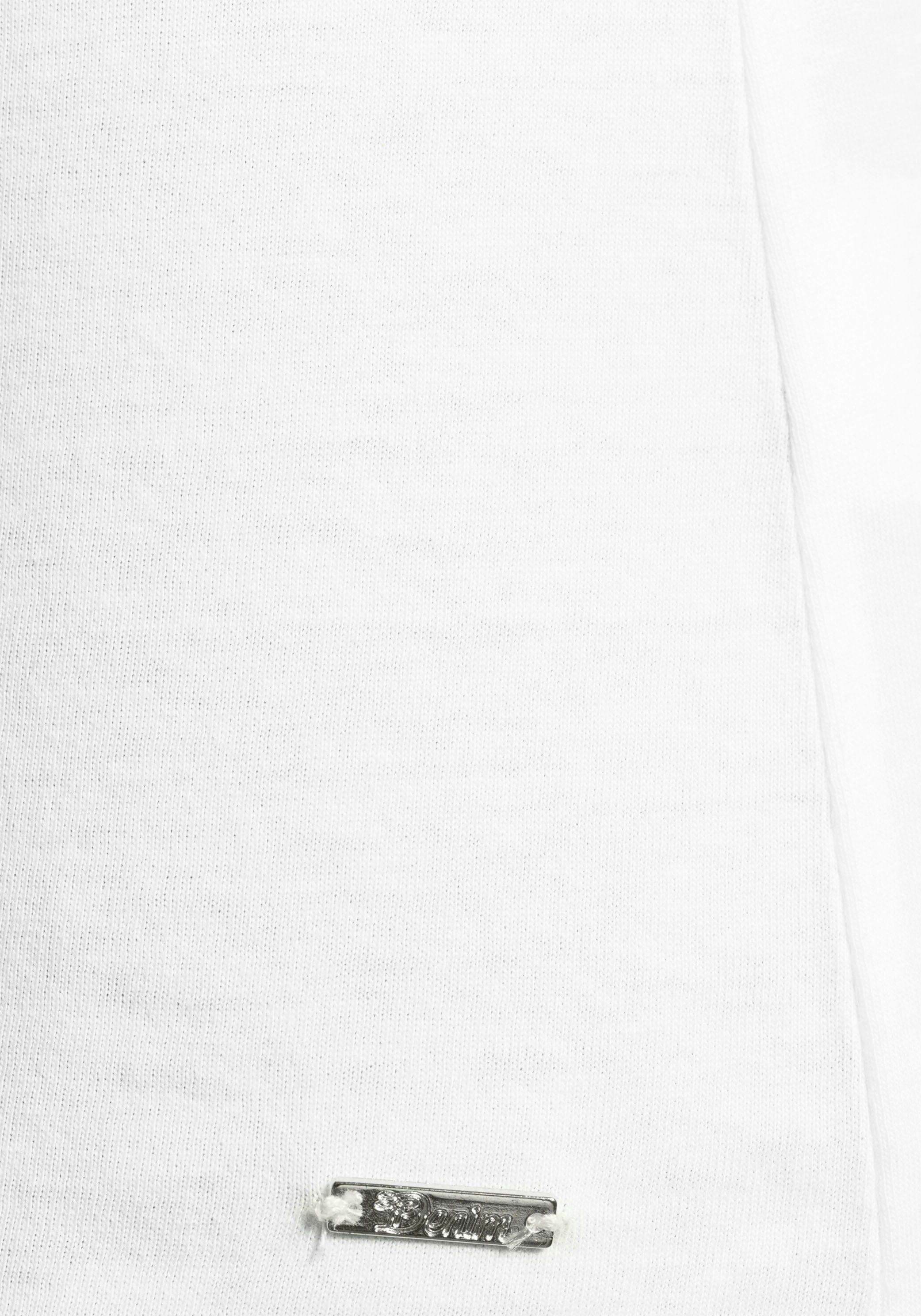 Damen Shirts TOM TAILOR Denim T-Shirt (Set, 2-tlg., 2er-Pack) mit Logo Aufdruck