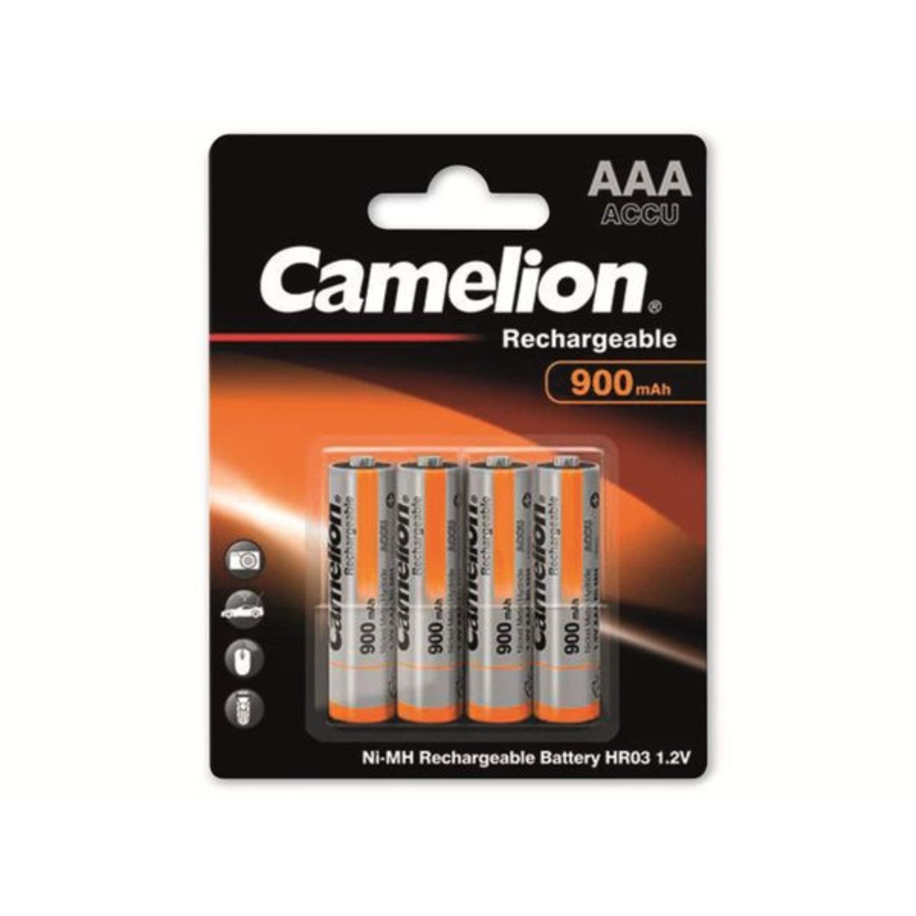 Camelion CAMELION NiMH-Micro-Akku 900mAh, 4 Stück Akku-Set