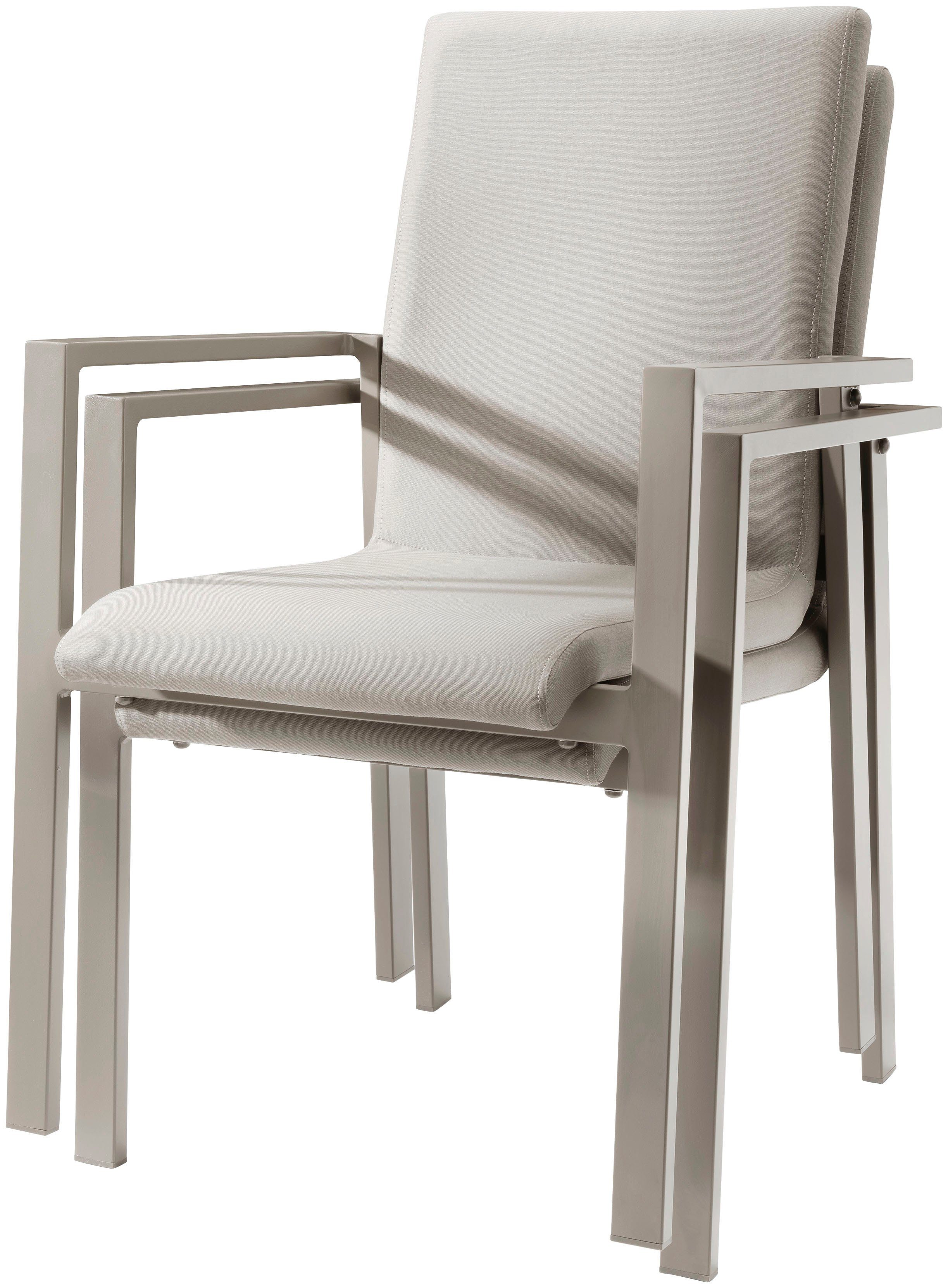 Destiny Gartensessel TORINO (Set, 2-St), Aluminium, Olefin, stapelbar