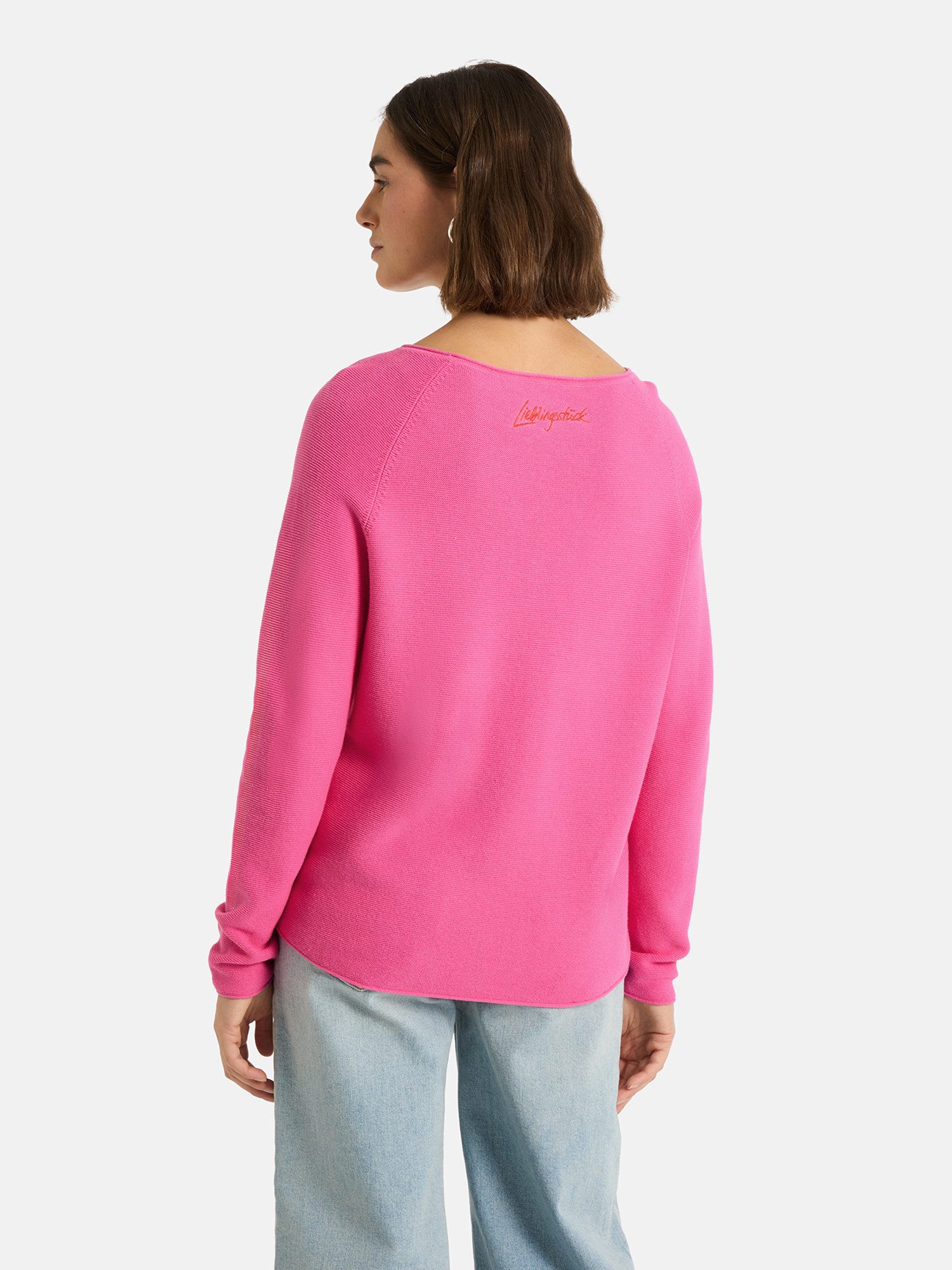 Lieblingsstück Rundhalspullover BiancaEP aus reiner Baumwolle, unifarbenes Design