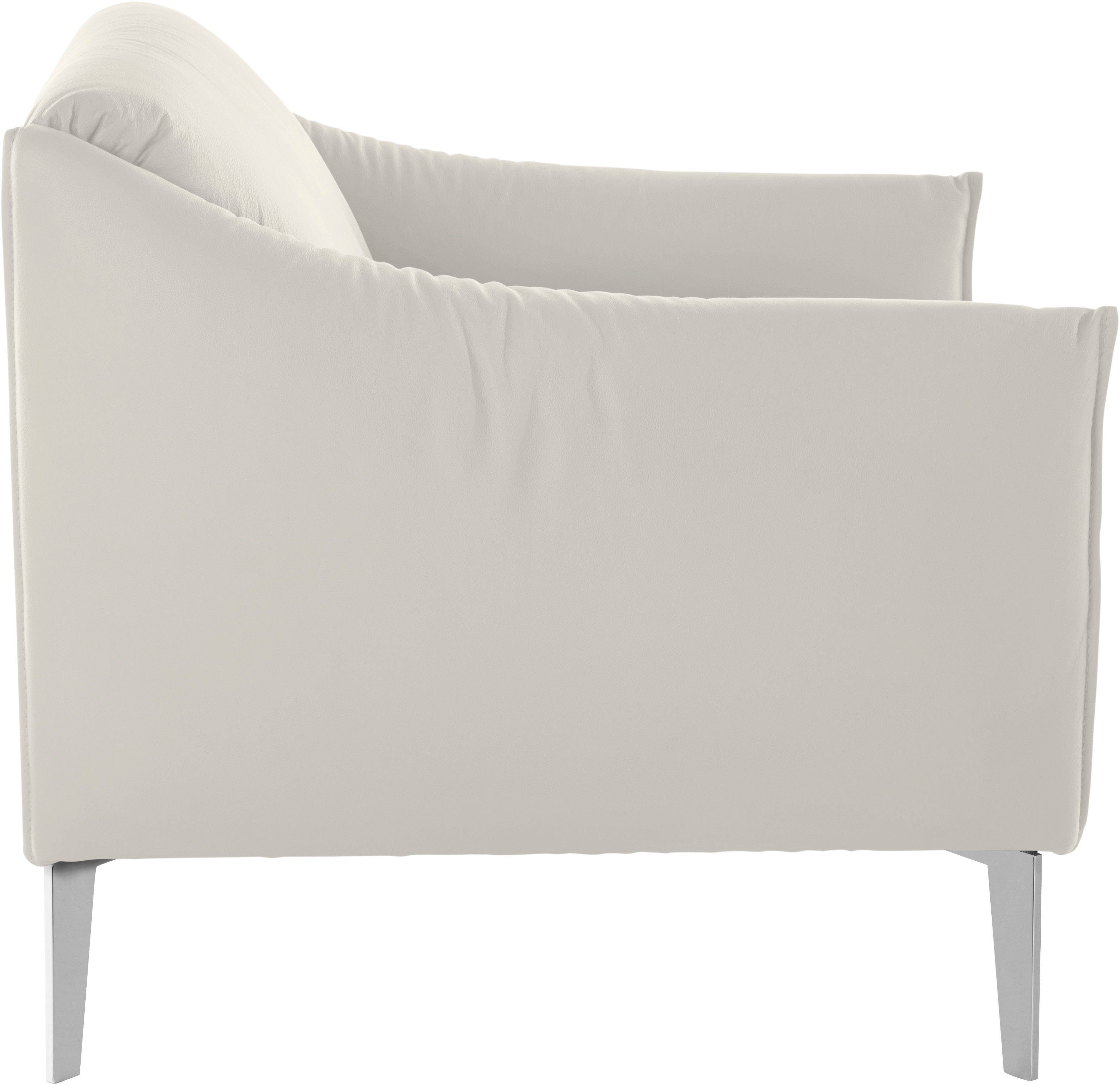 W.SCHILLIG Cocktailsessel sally Designsessel, Loungesessel, mit Metall-Winkelfüßen in Chrom glänzend