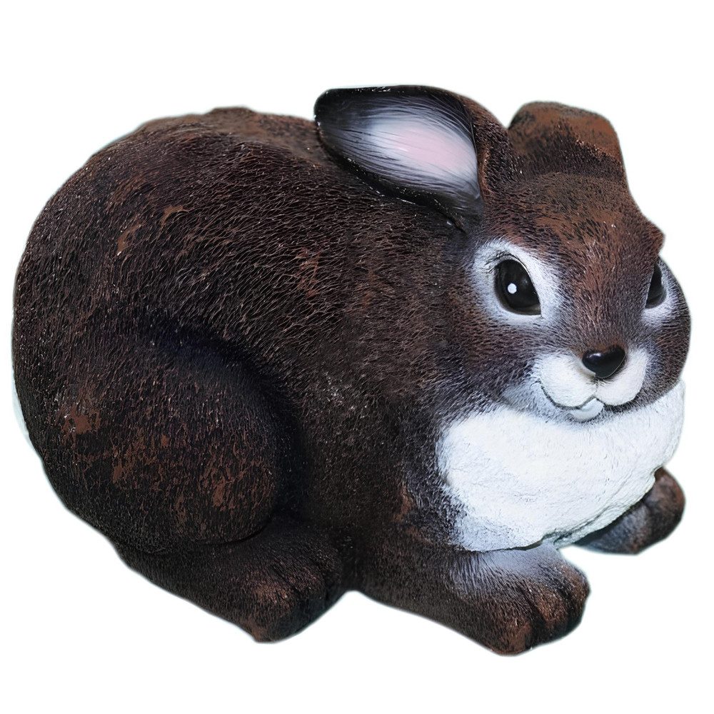 Xlmoebel Skulptur Detailreiche Hasenfigur aus wetterfestem Material für den Garten (Hase Material : Kunststoff25 x 30 cm), Hergestellt in Europa