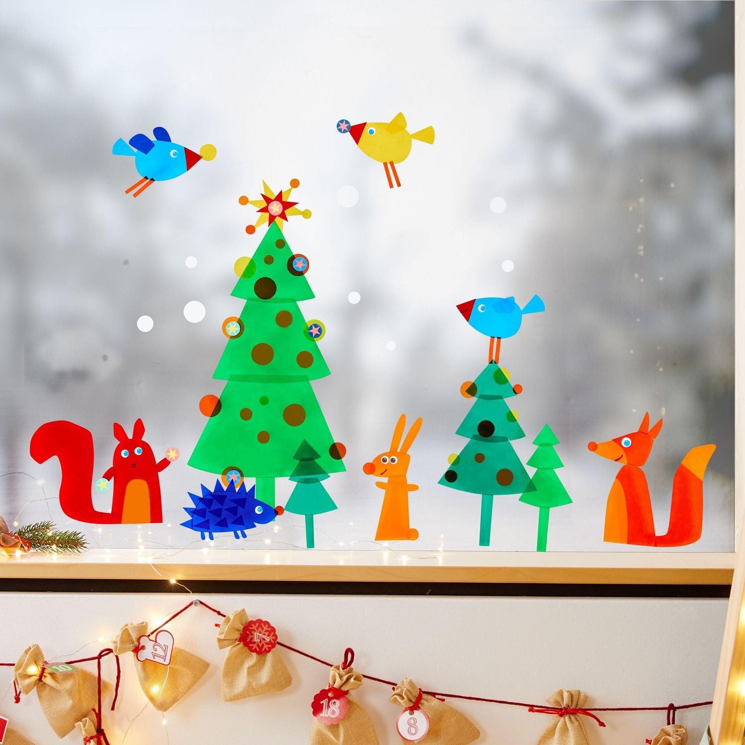 Spiel Bastelset - Fensterbild Weihnachten