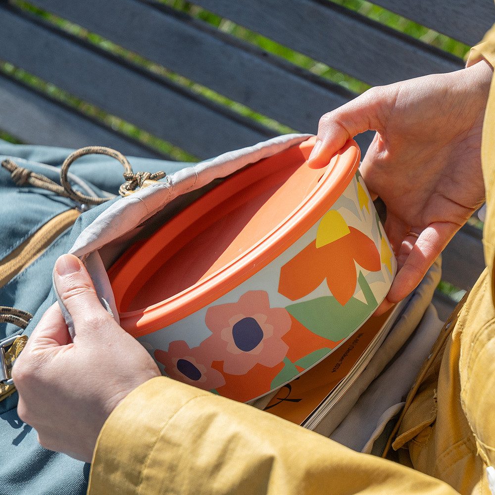 KOZIOL Aufbewahrungsschüssel NORA BOX 1,3l BLOOMS Schale 1,3l mit Deckel, Kunststoff, (1-tlg)