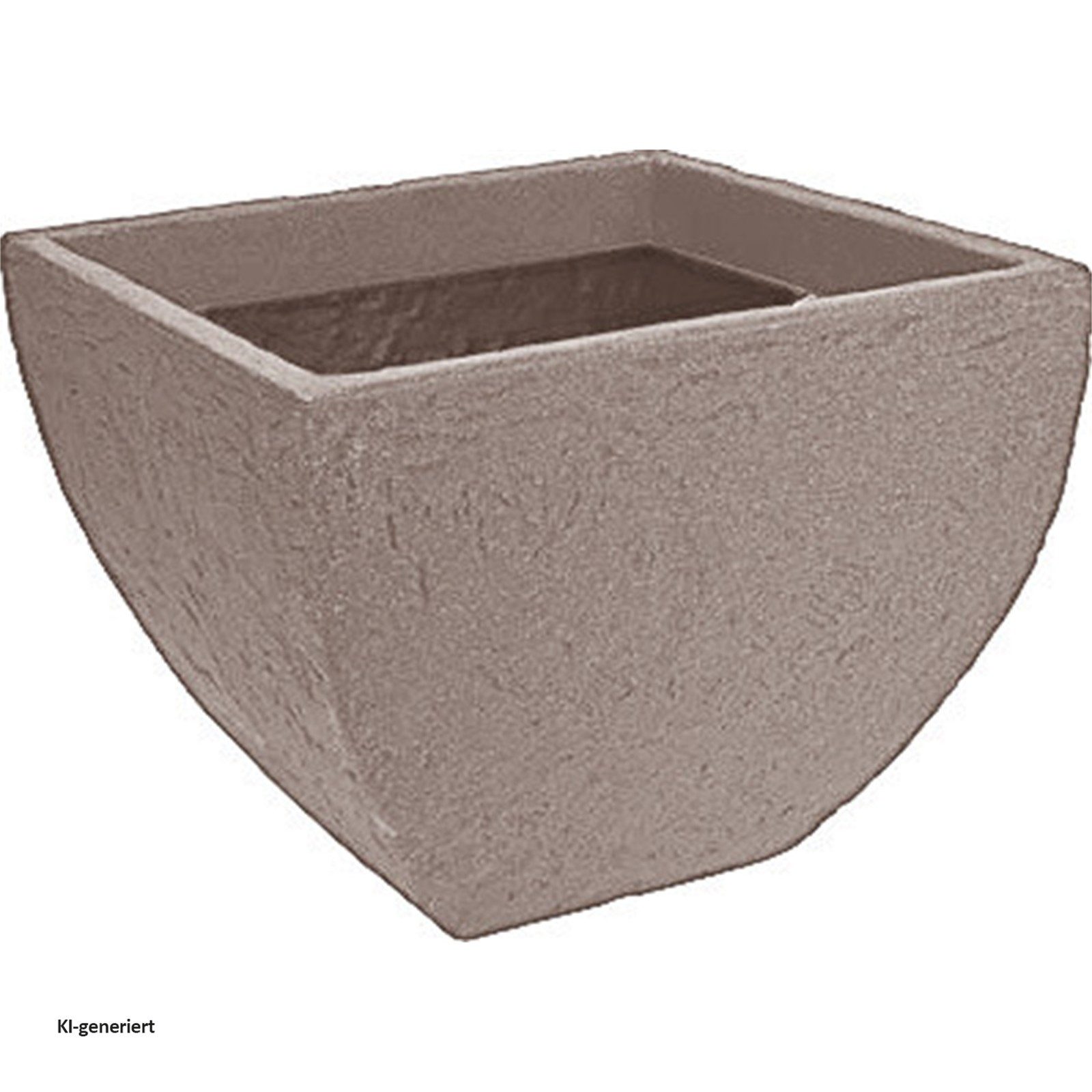 HTI-Living Pflanzkübel Pflanztopf Steinoptik Blumentopf Beige (Stück, 1 St., 1 Blumentopf), Übertopf
