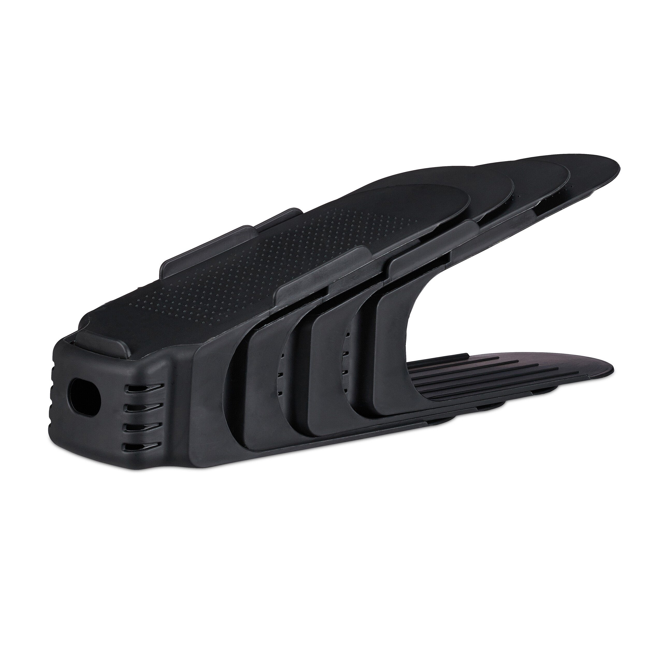 relaxdays Schuhstapler 15er Set, schwarz