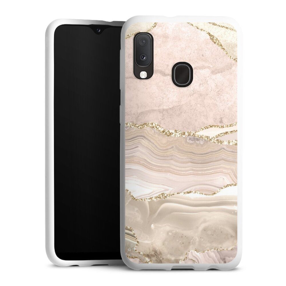 DeinDesign Handyhülle Glitzer Look Marmor Utart Rose Marble Dream Golden  Stripes, Samsung Galaxy A20e Silikon Hülle Bumper Case Handy Schutzhülle