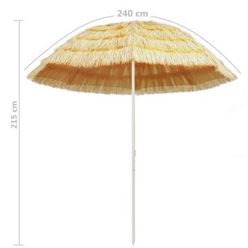 furnicato Sonnenschirm Strandschirm Natur 240 cm Hawaii Style