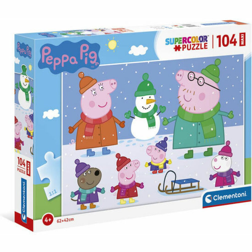 Clementoni® Puzzle Peppa Pig Maxi-Puzzle 104teilig, Puzzleteile