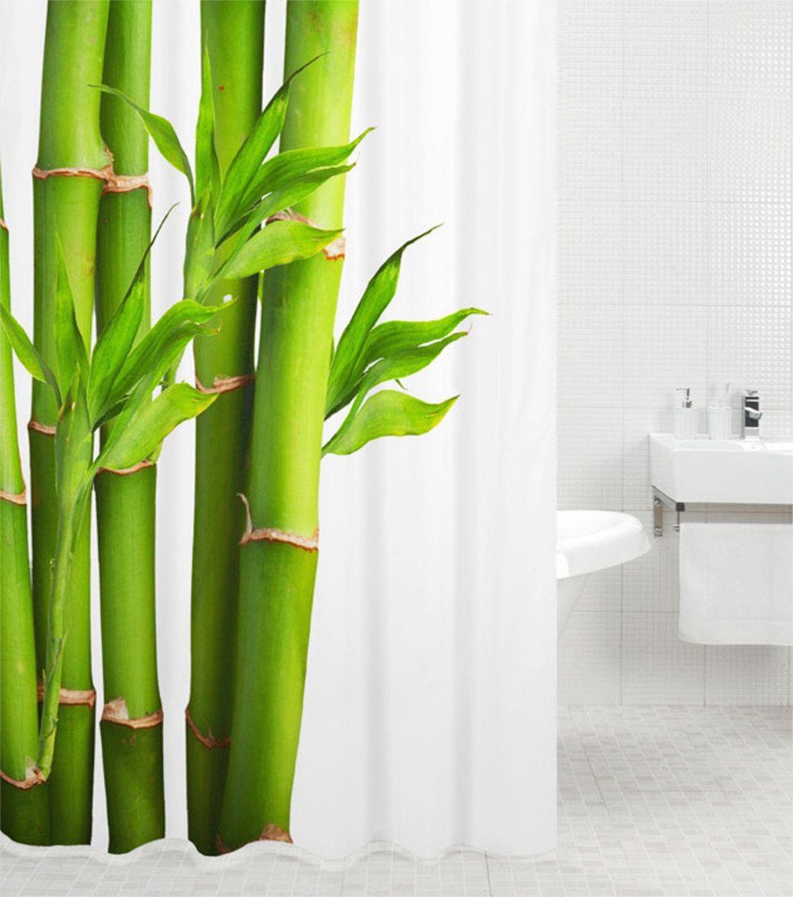 Sanilo Duschvorhang Bambus 180 x 200 cm, 100% wasserdicht, Anti-Schimmel-Ef günstig online kaufen