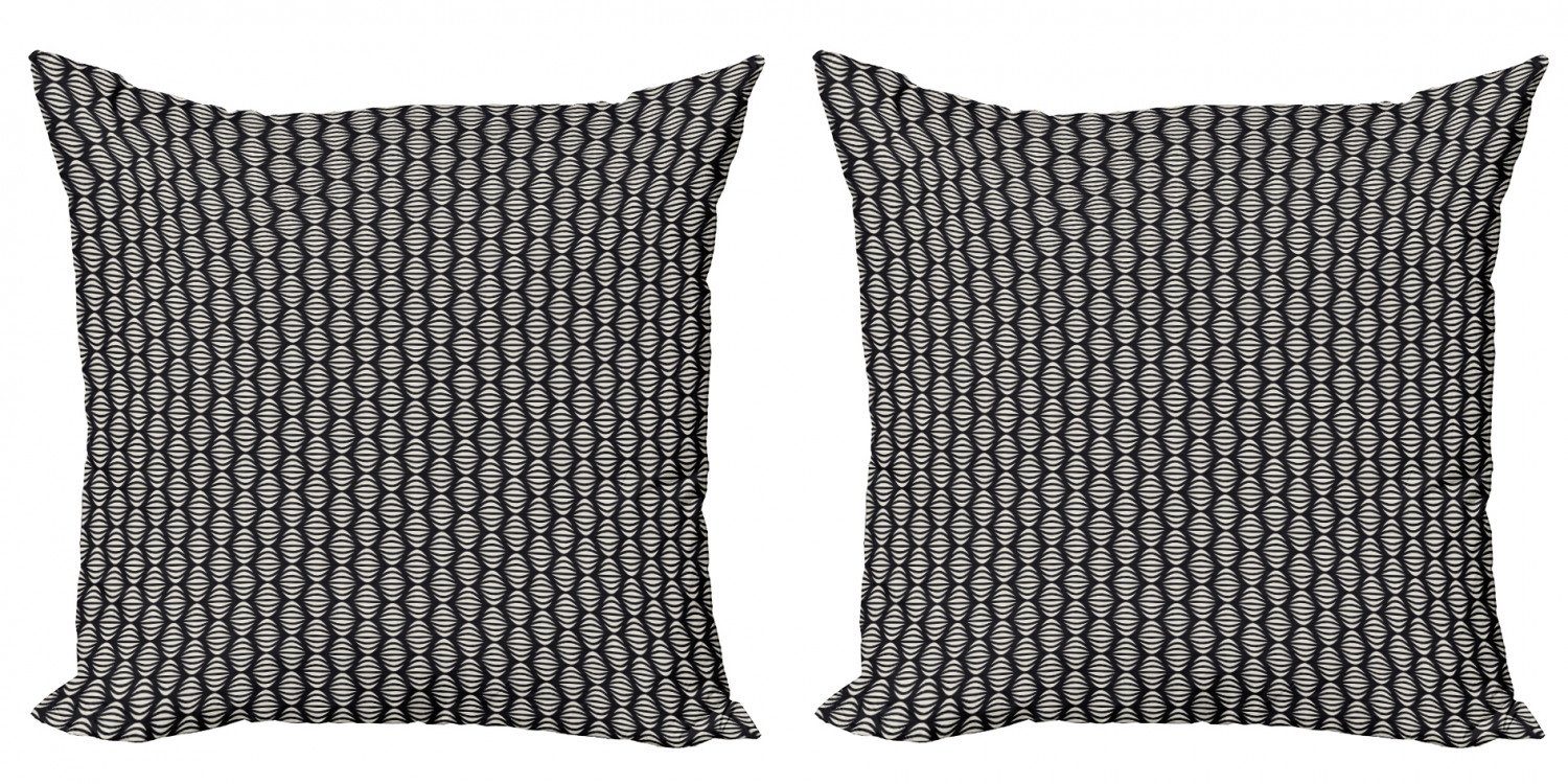 Von Prominenten bevorzugt Kissenbezüge Modern (2 Geometrische Streifen-Design Digitaldruck, Abakuhaus Doppelseitiger Stück), Abstrakt Accent