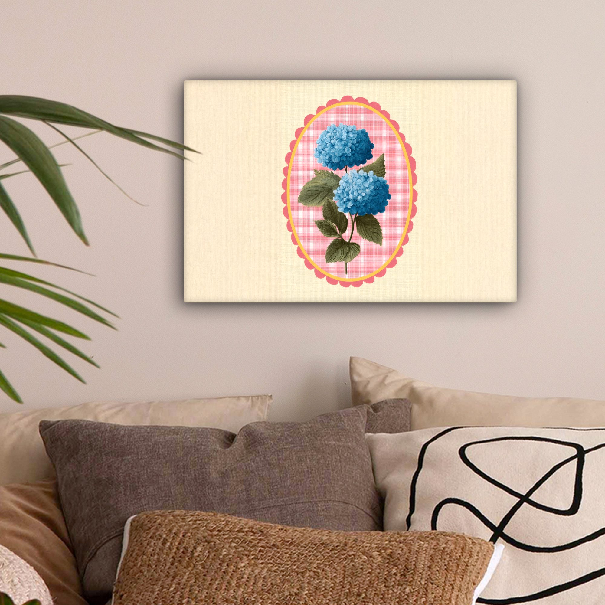 OneMillionCanvasses® Leinwandbild Blumen - Blau - günstig online kaufen