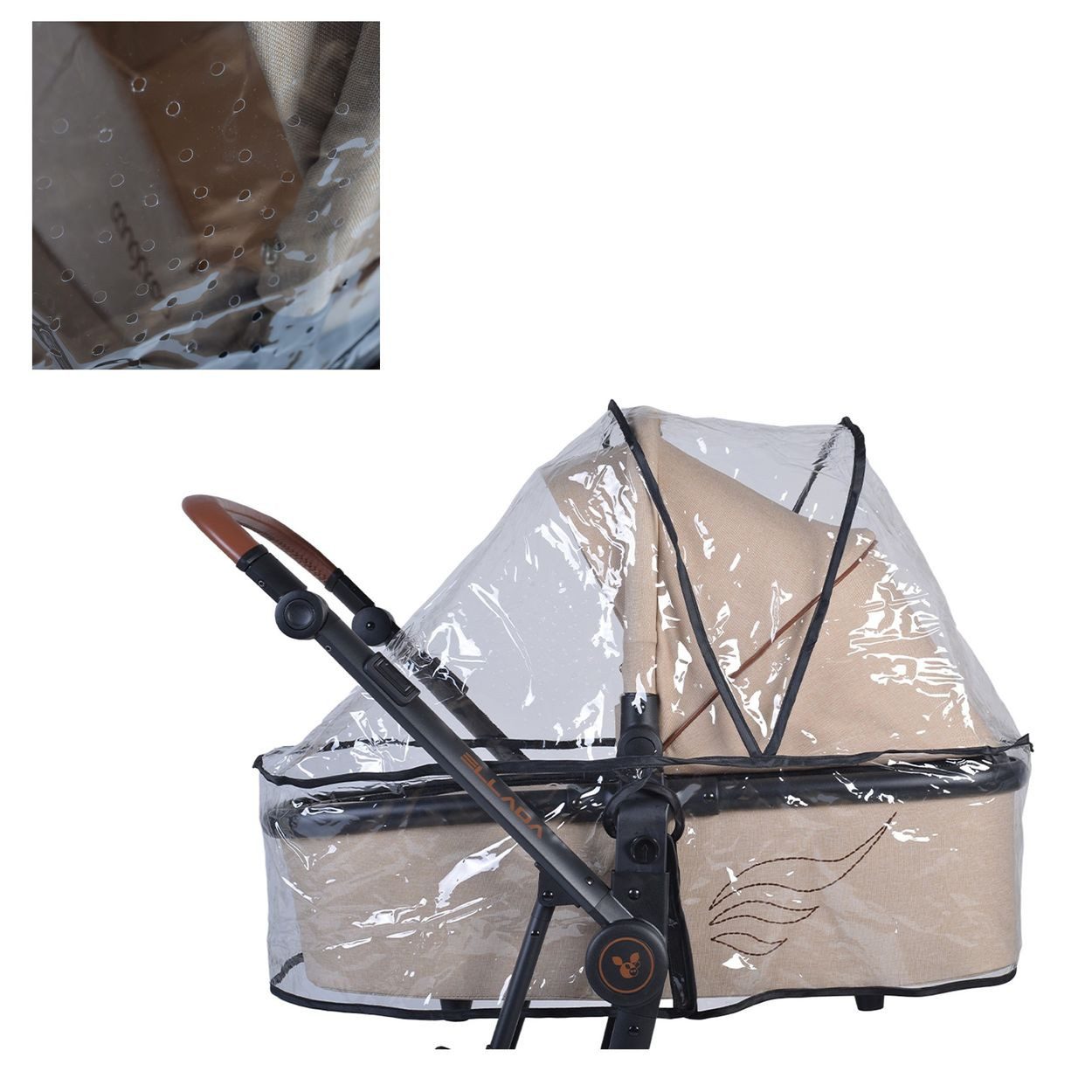 Cangaroo Kinderwagen-Regenschutzhülle 104494, für Babywannen geeignet, Schutz vor Regen und Wind, gute Belüftung