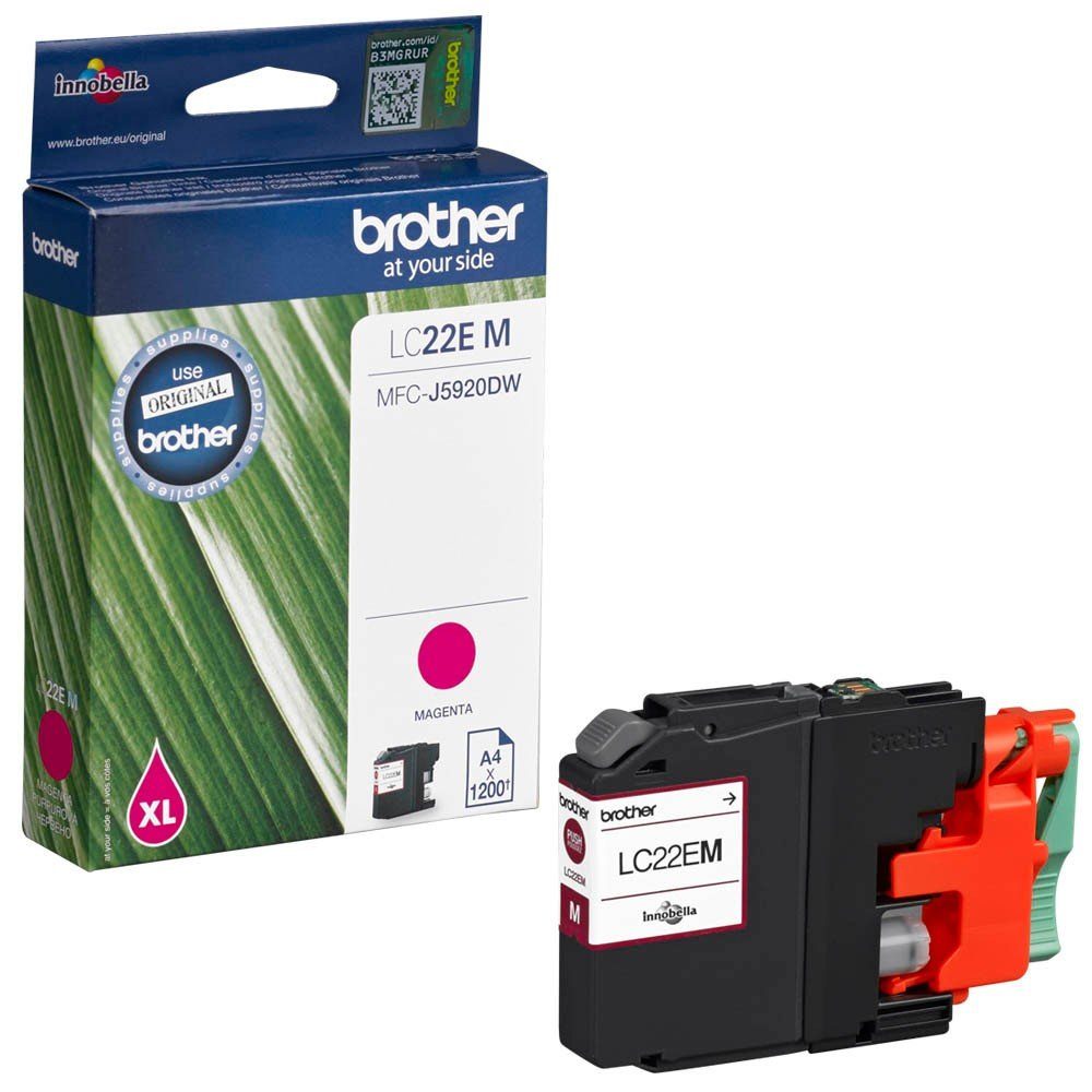 Brother 1 Tintenpatrone LC-22E ca. 1.200 Seiten - magenta Tintenpatrone (1 Farbe, 1-tlg)