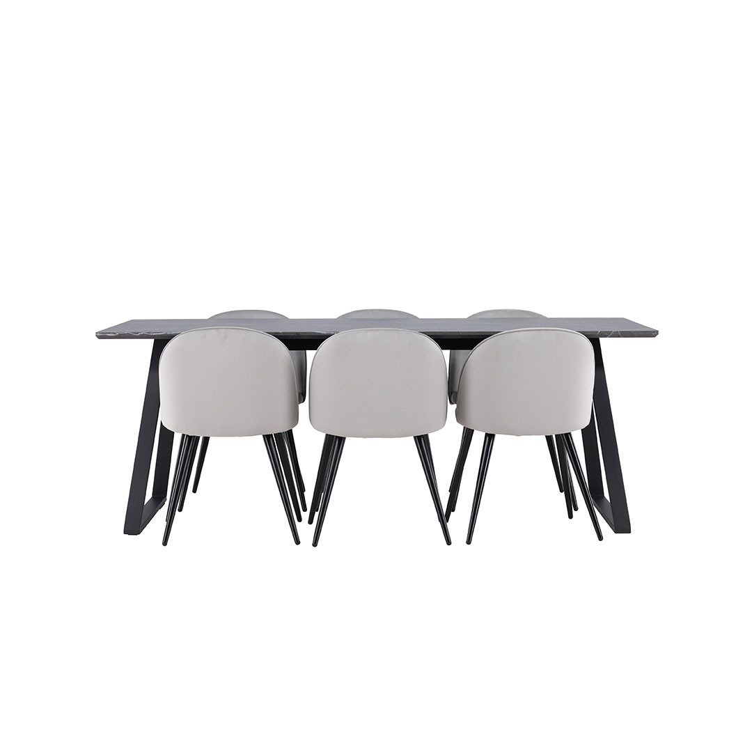 ebuy24 Essgruppe Malaga Essgruppe Esstisch 90x200cm günstig online kaufen