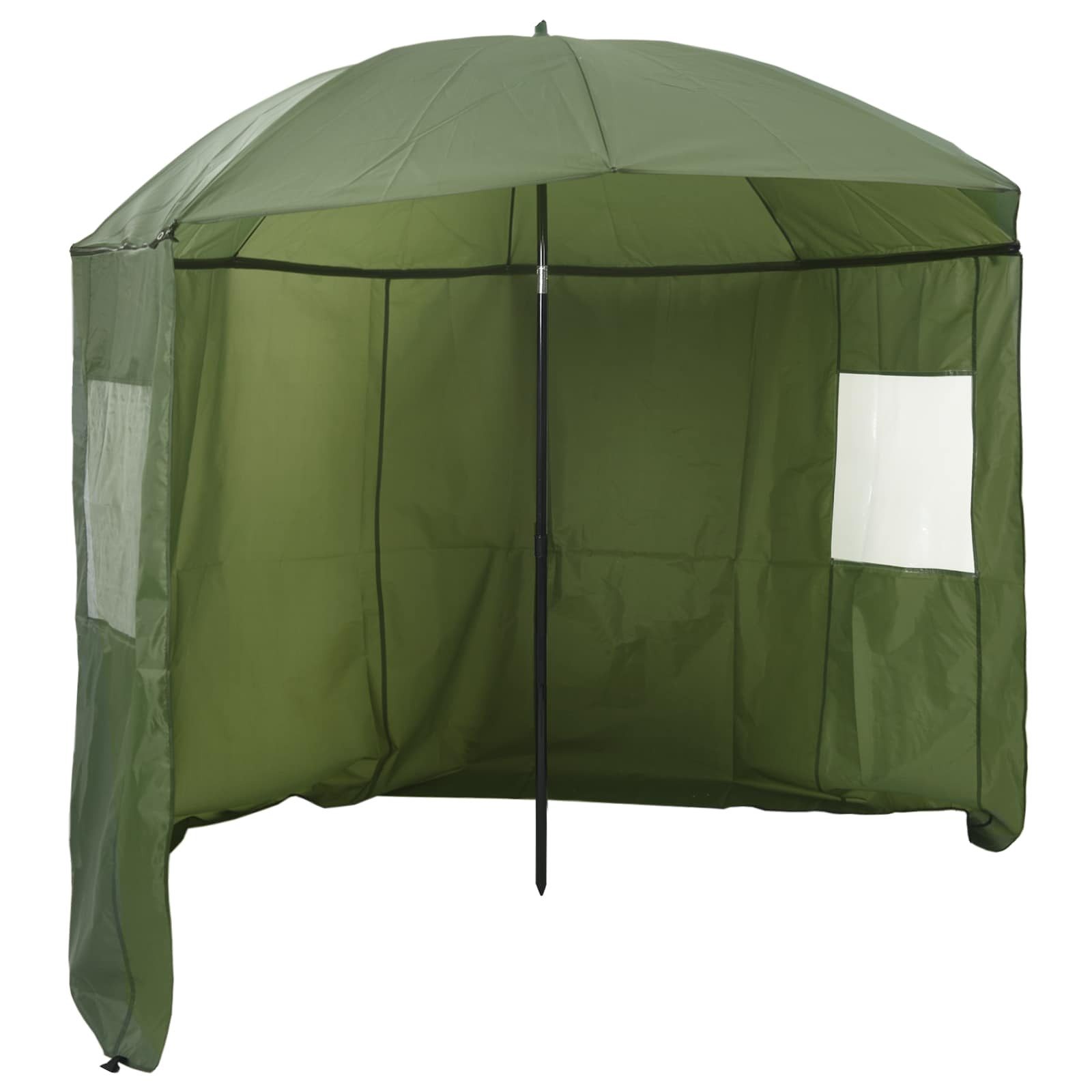 vidaXL Sonnenschirm Angel-Regenschirm 228 x 204 cm Oxford-Polyester Gelb-Armee