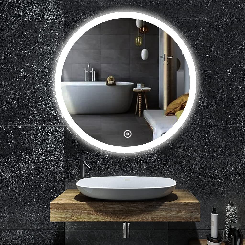 Badspiegel Wandspiegel mit Touchschalter LED-Beleuchtung Spiegel