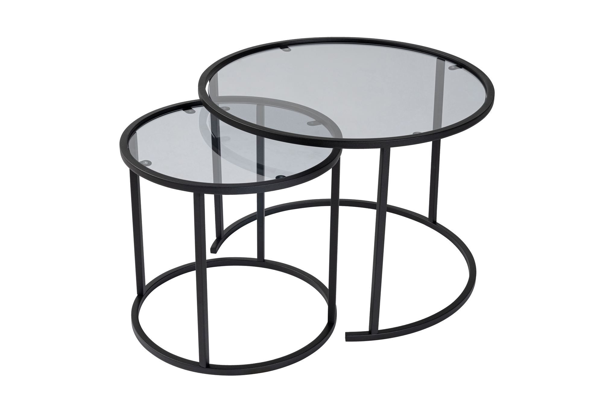 Skye Decor Couchtisch 100% TEMPERED GLASS & METAL, 60 cm - 42 cm (2 Pieces) günstig online kaufen