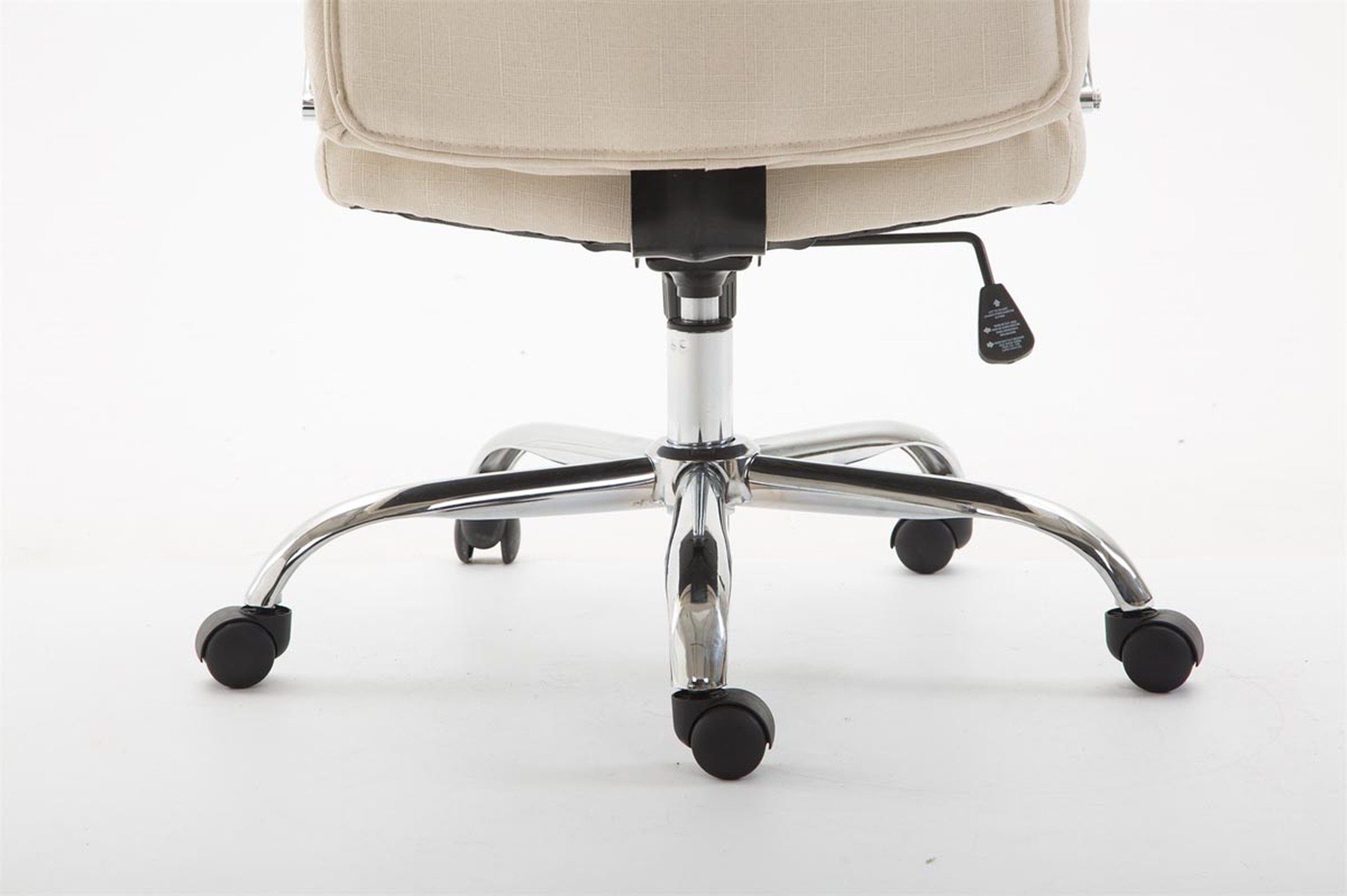 - Bürostuhl Volute - chrom Bürostuhl Gestell: drehbar bequemer (Schreibtischstuhl, 360° mit Drehstuhl, und Rückenlehne Stoff Metall creme TPFLiving Sitz: XXL), höhenverstellbar Chefsessel,