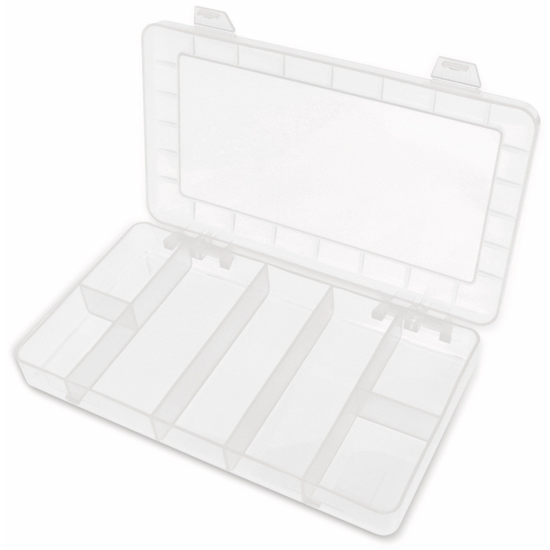 Sortimentskasten Sortimentsbox, 190x110x25, 7 Fächer, PP, transparent