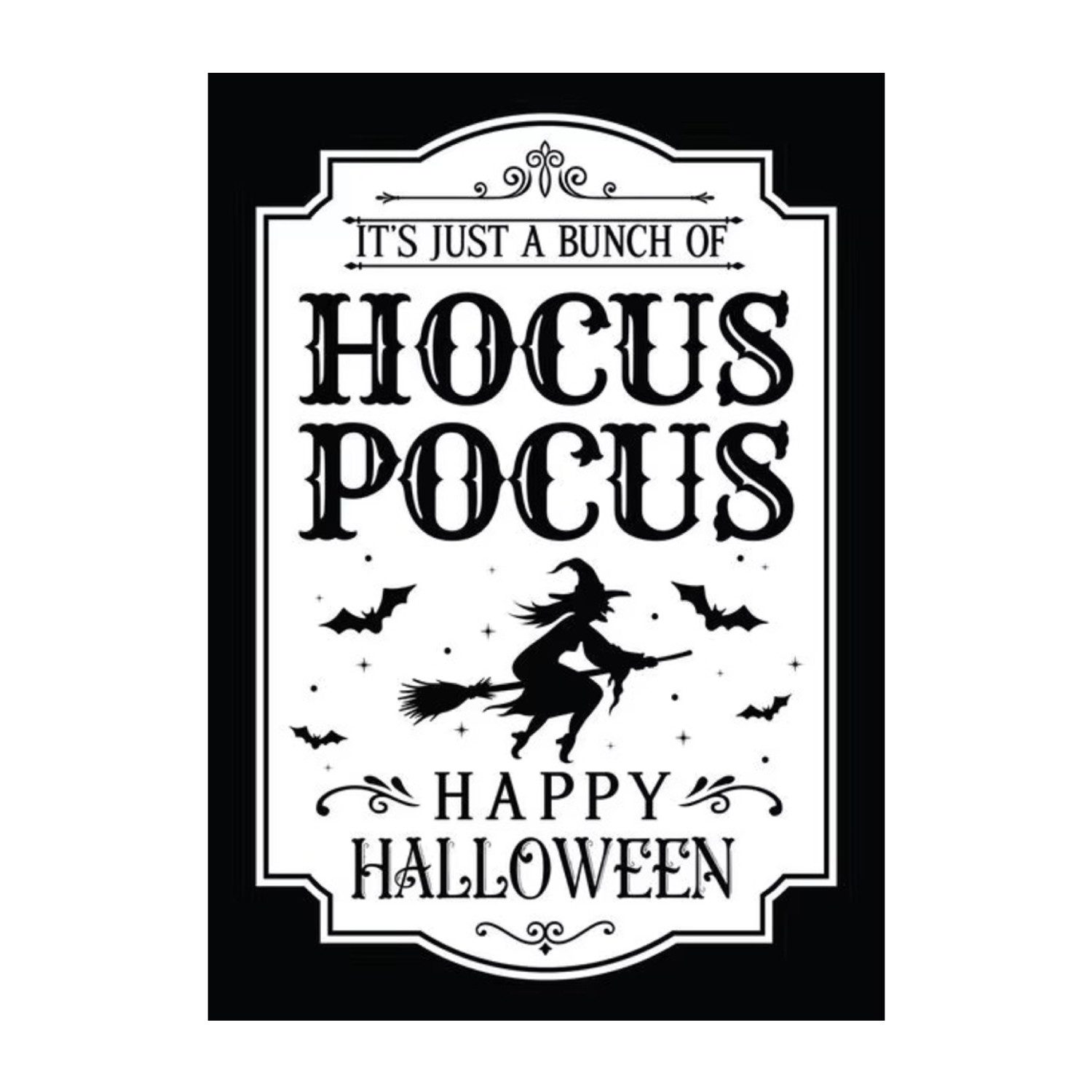 TPFLiving Kunstdruck OHNE RAHMEN, Magische Hexenkunst mit Katze und Trank - (Leinwandbild XXL), Farben: Farben: Schwarz, WeißGröße: 20x30cm