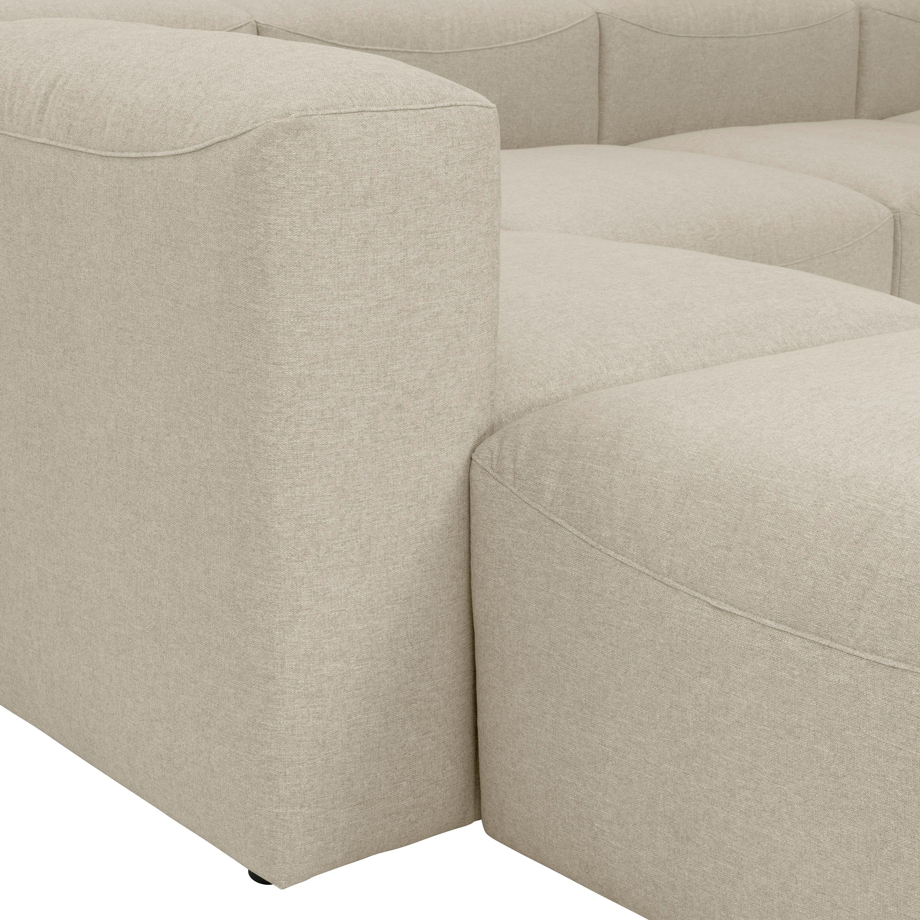 7 aus kombinierbar 7 Wohnlandschaft Teile, Sofa-Set creme 01 Sitz-Elementen, Lena, Spar-Set individuell Max Winzer®