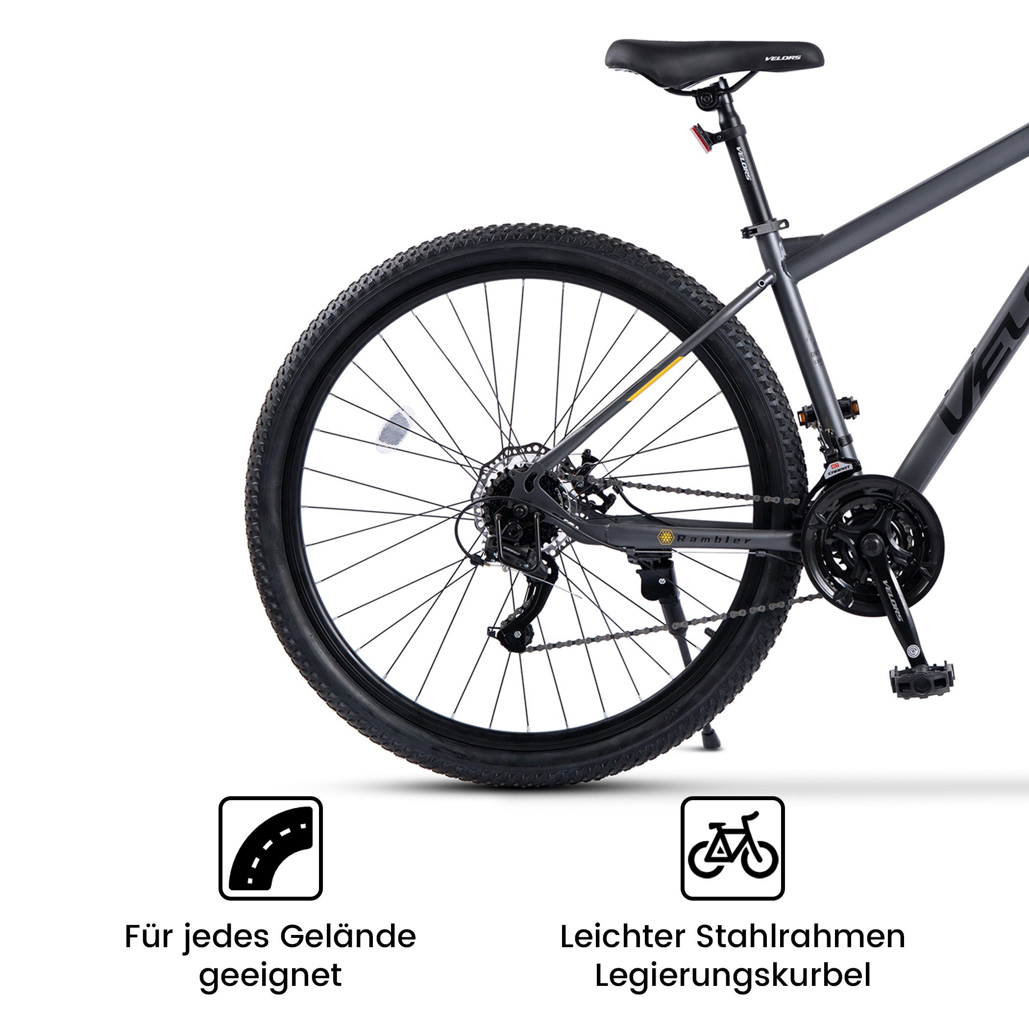 Velors Mountainbike 26 27.5 29 Zoll Fahrrad für Herren Damen, Mädchen und Jungen, 21 Gang, Kettenschaltung, Hochwertiger Rahmen, Jugendfahrrad MTB Hardtail Fahrrad Bike