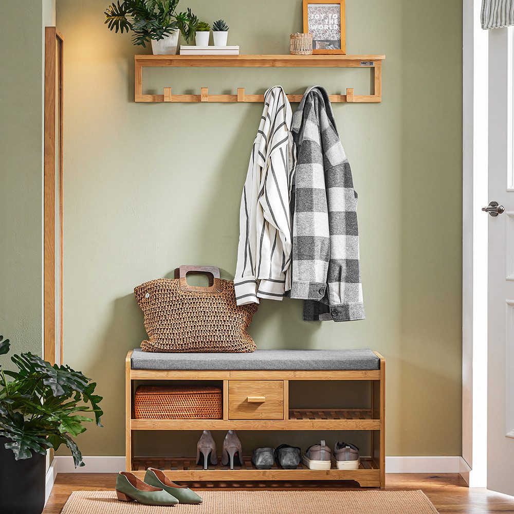 SoBuy Sitzbank FSR75, mit 2 Ablagen und Schublade günstig online kaufen