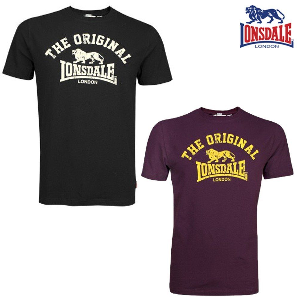 Lonsdale black Original T-Shirt T-Shirt Lonsdale Herren Adult