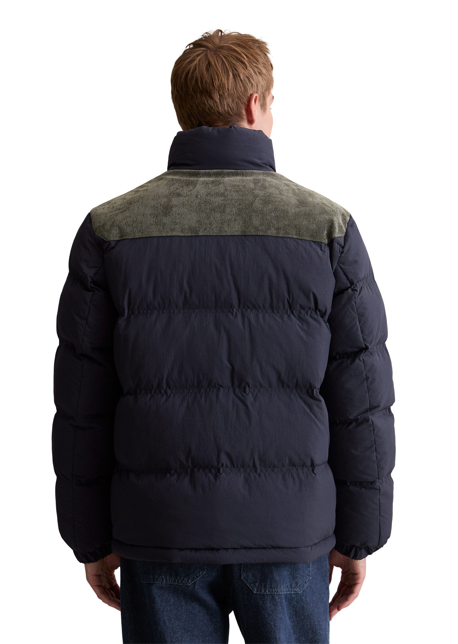 Marc O'Polo DENIM Outdoorjacke mit kontrastfarbenen Cord-Einsätzen