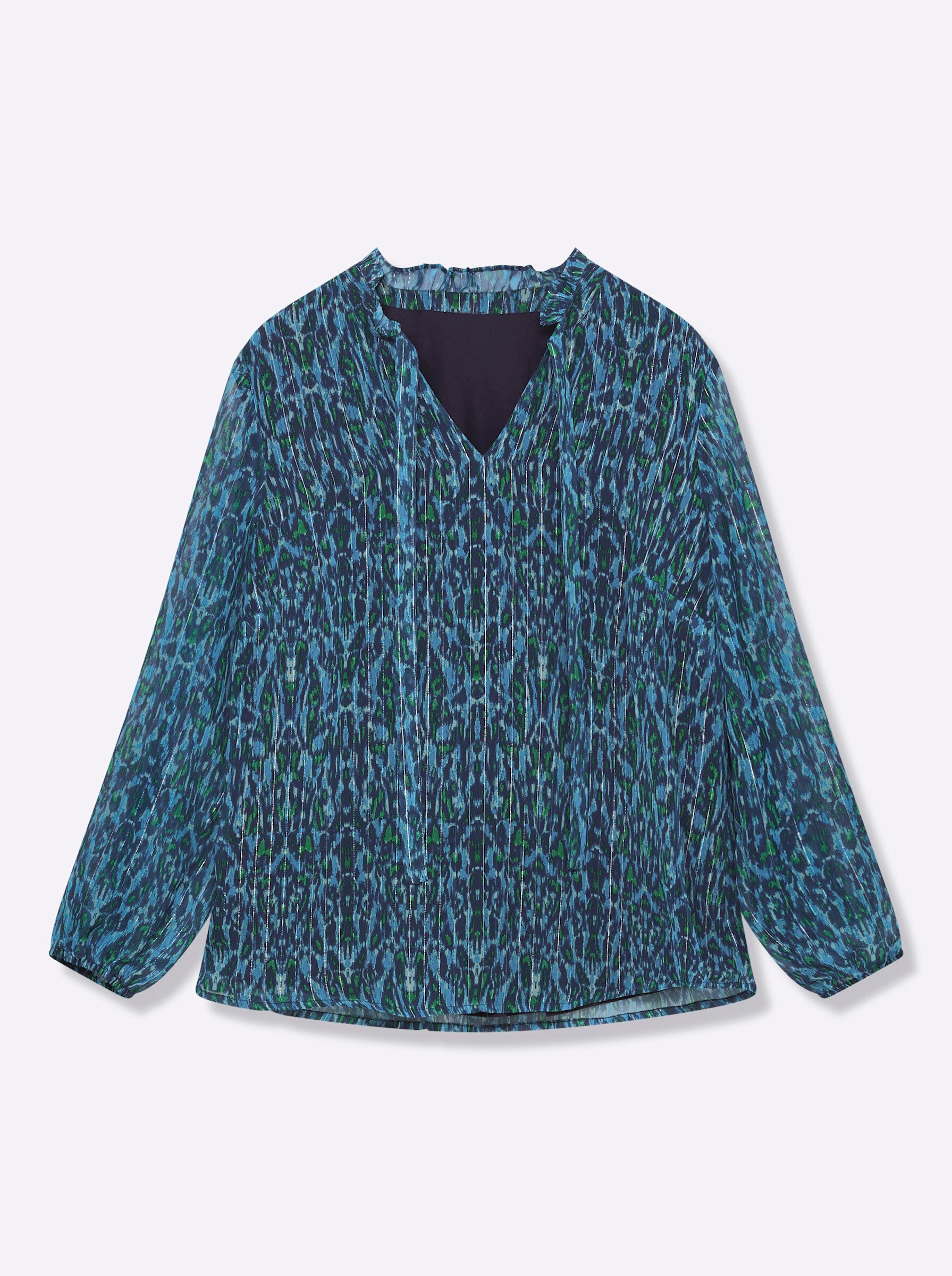 Klassische Bluse Tunika Langarm