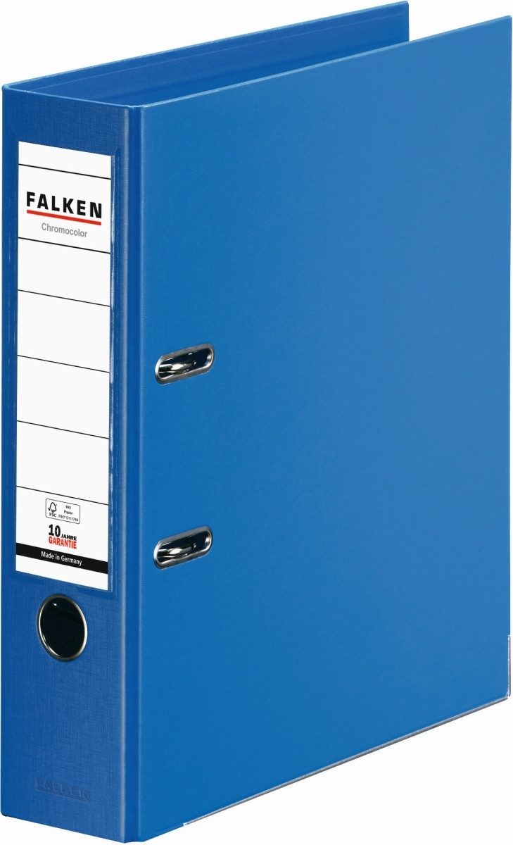 Falken Aktenordner Ordner Chromocolor A4 PP 80mm blau