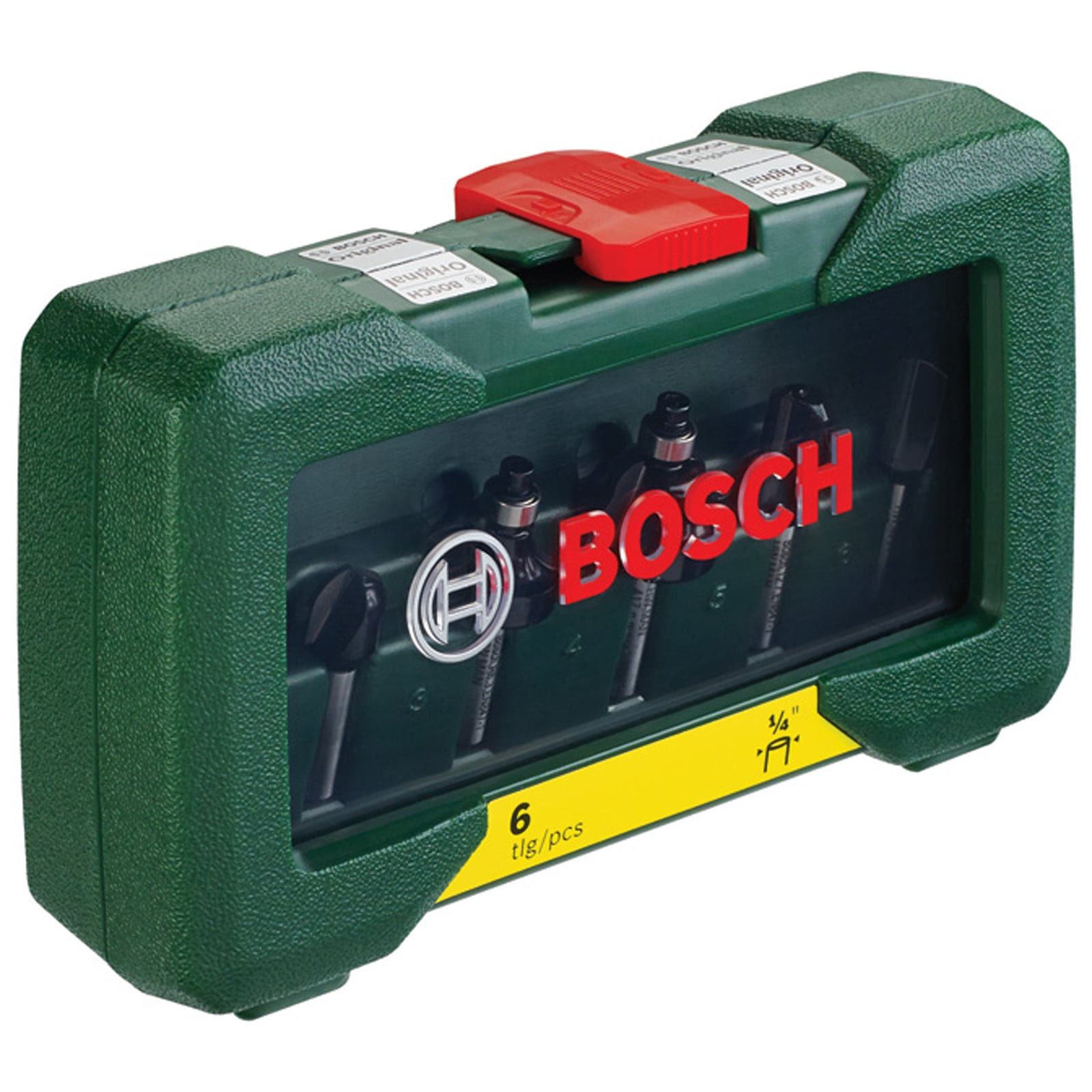 BOSCH Abrundfräser Bosch 6-teiliges HM-Fräser-Set (1/4 Schaft) - 2607019462