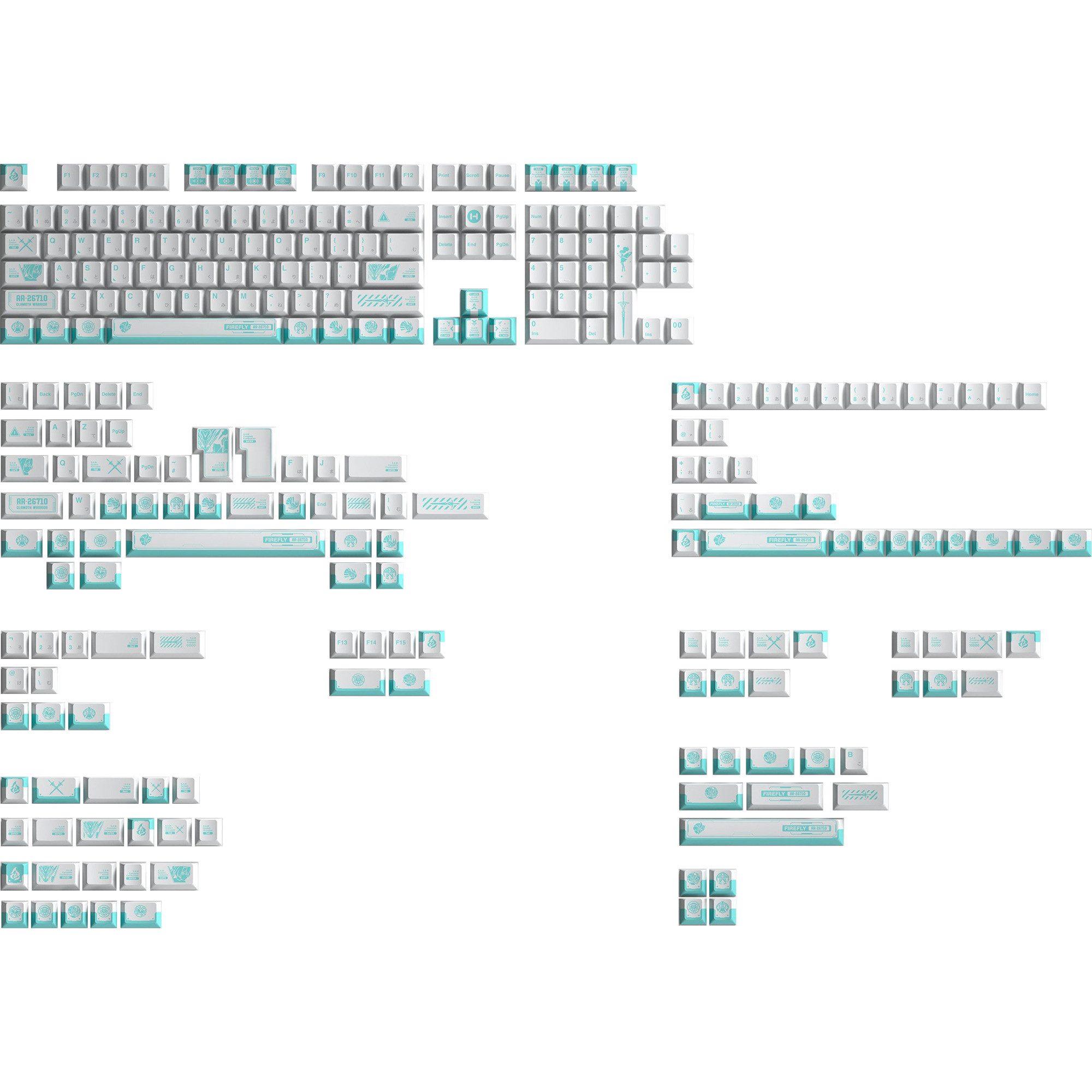Hyte Tastatur-Tastenkappen HYTE HYTE Firefly Keycap Set, Tastenkappe