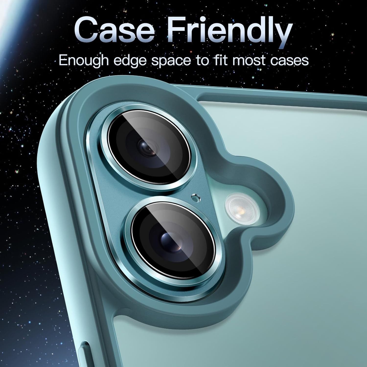 MSM Kameraschutzglas 3D Kameraglas für Apple iPhone 16 / 16 Plus Schutz Panzerfolie Titan