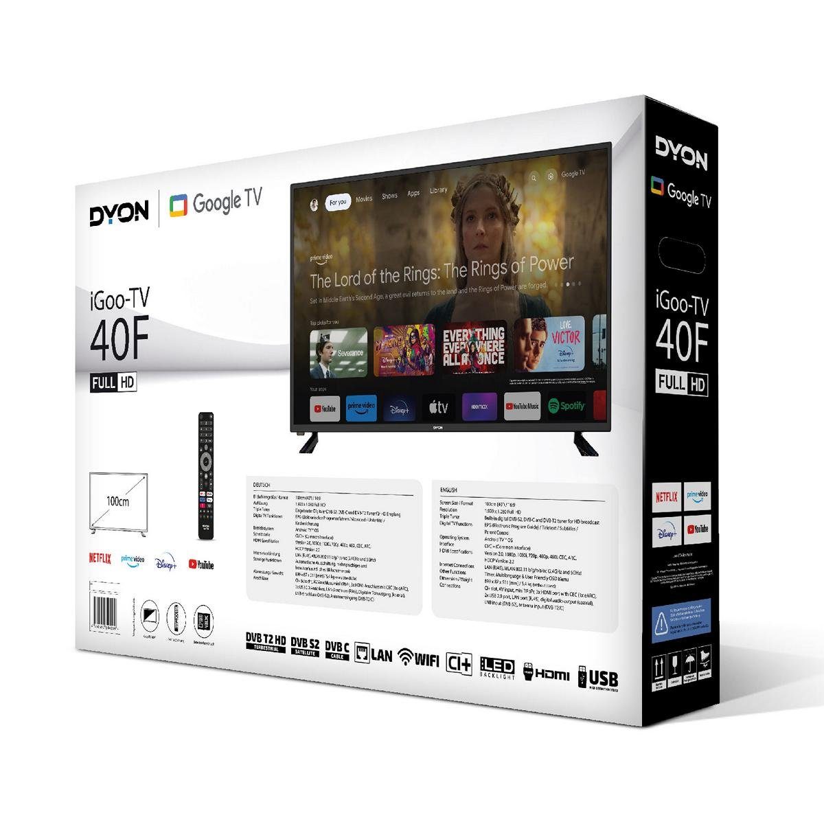 Dyon iGoo-TV 40F LED-Fernseher (100 cm/4...