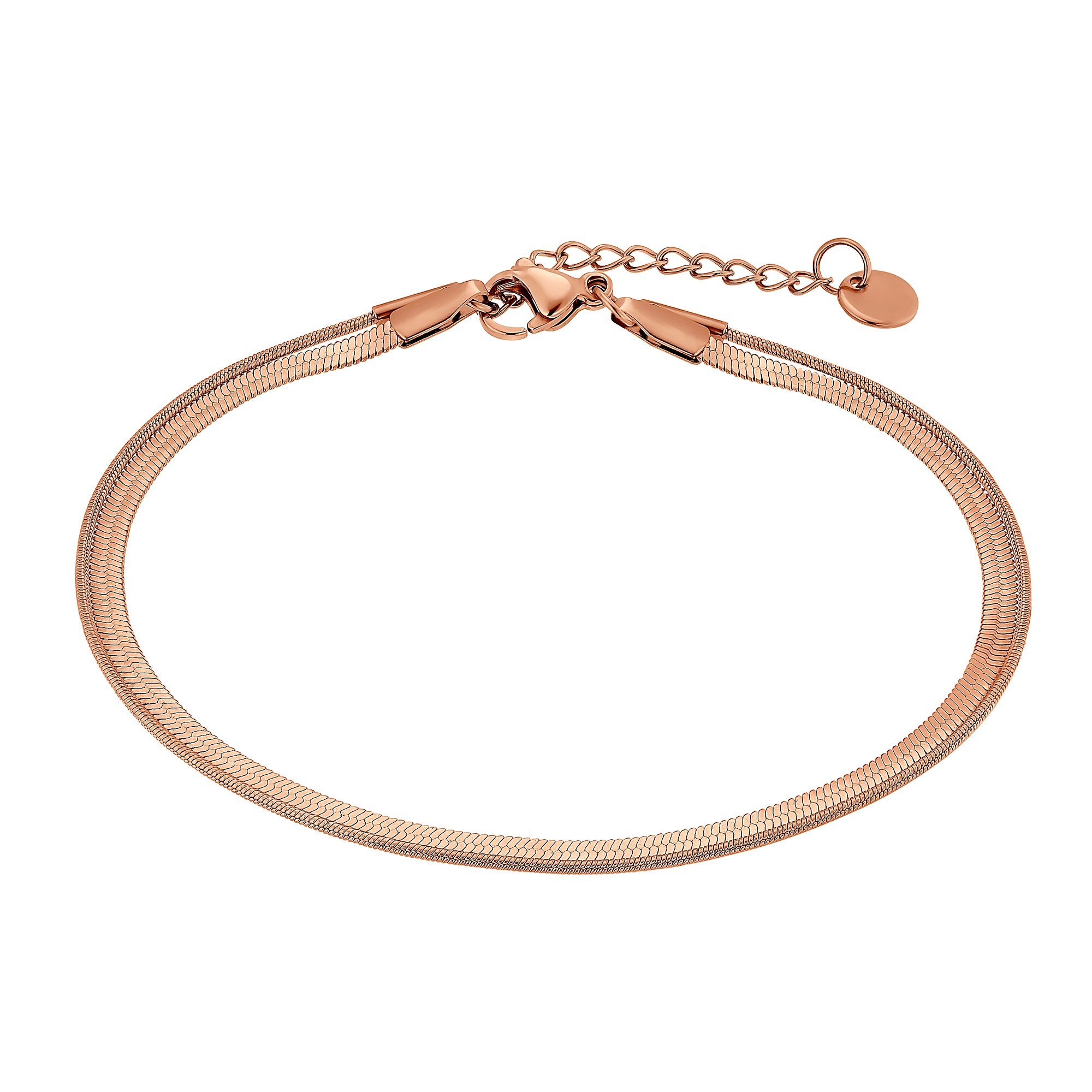 Heideman Armband Quinn schwarz farben (Armband, inkl. Geschenkverpackung), Armkette für Frauen rose goldfarben