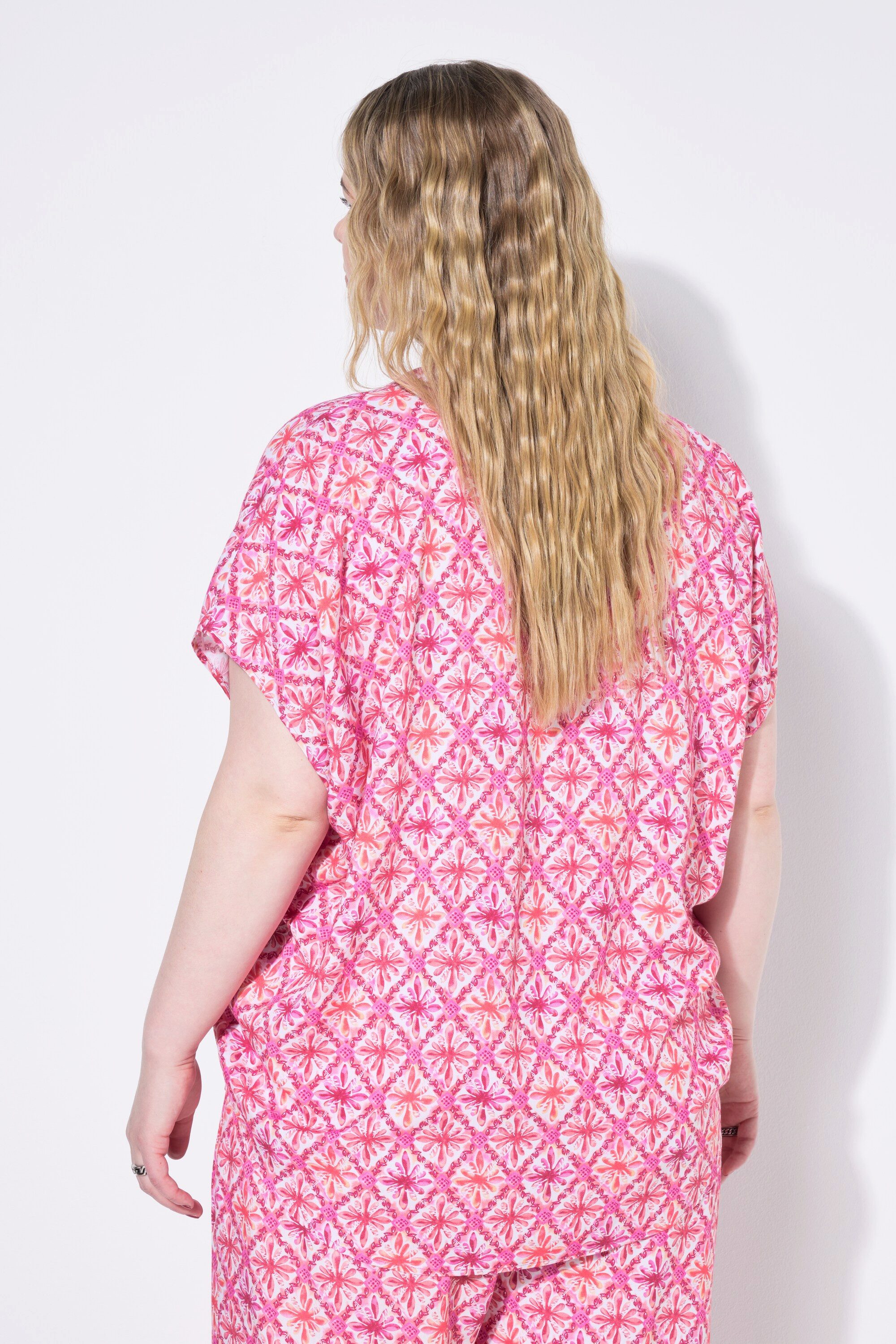 Studio Untold Hemdbluse Blusenshirt oversized Color Rautenprint
