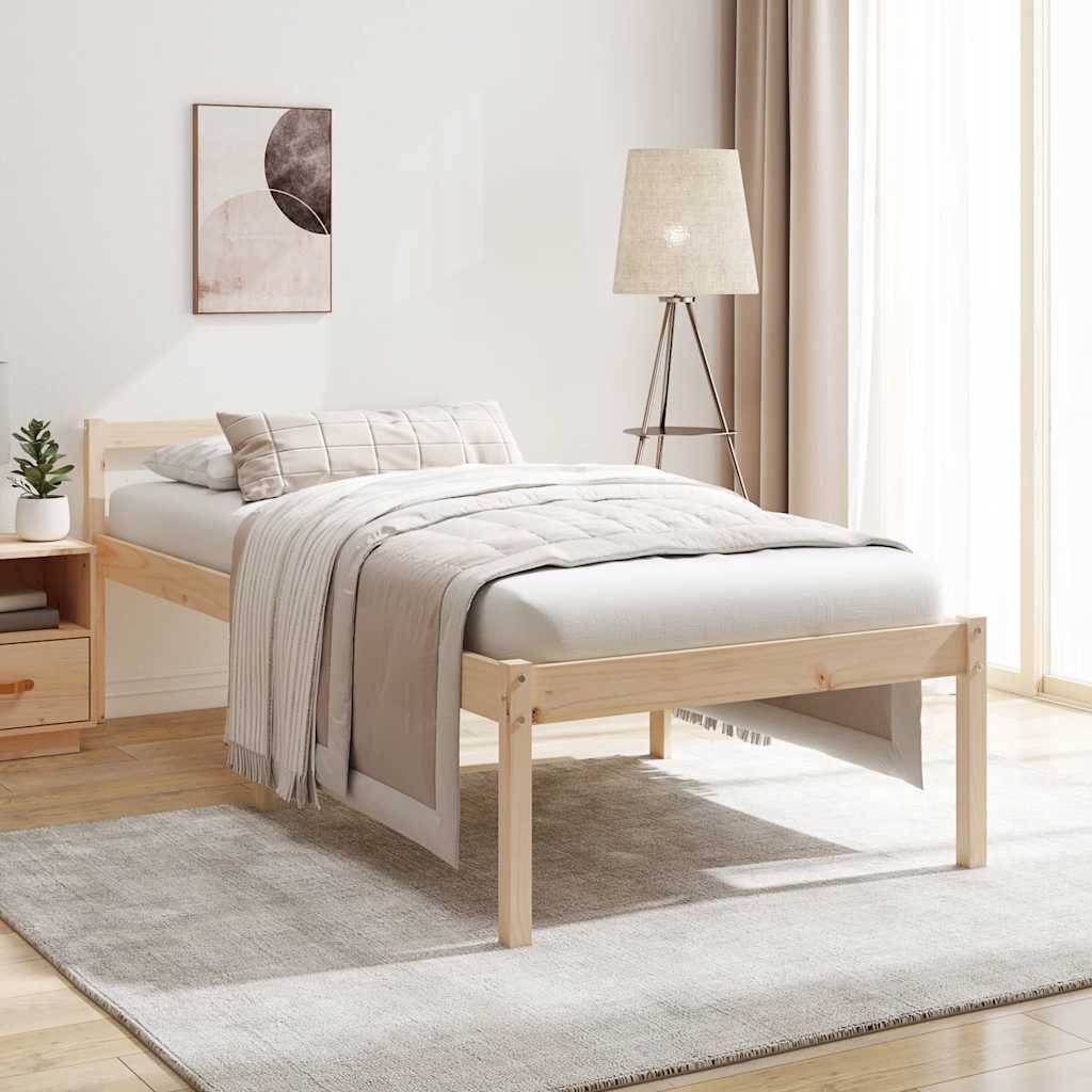 Bett Modernes Seniorenbett aus Massivholz 90 x 190 cm