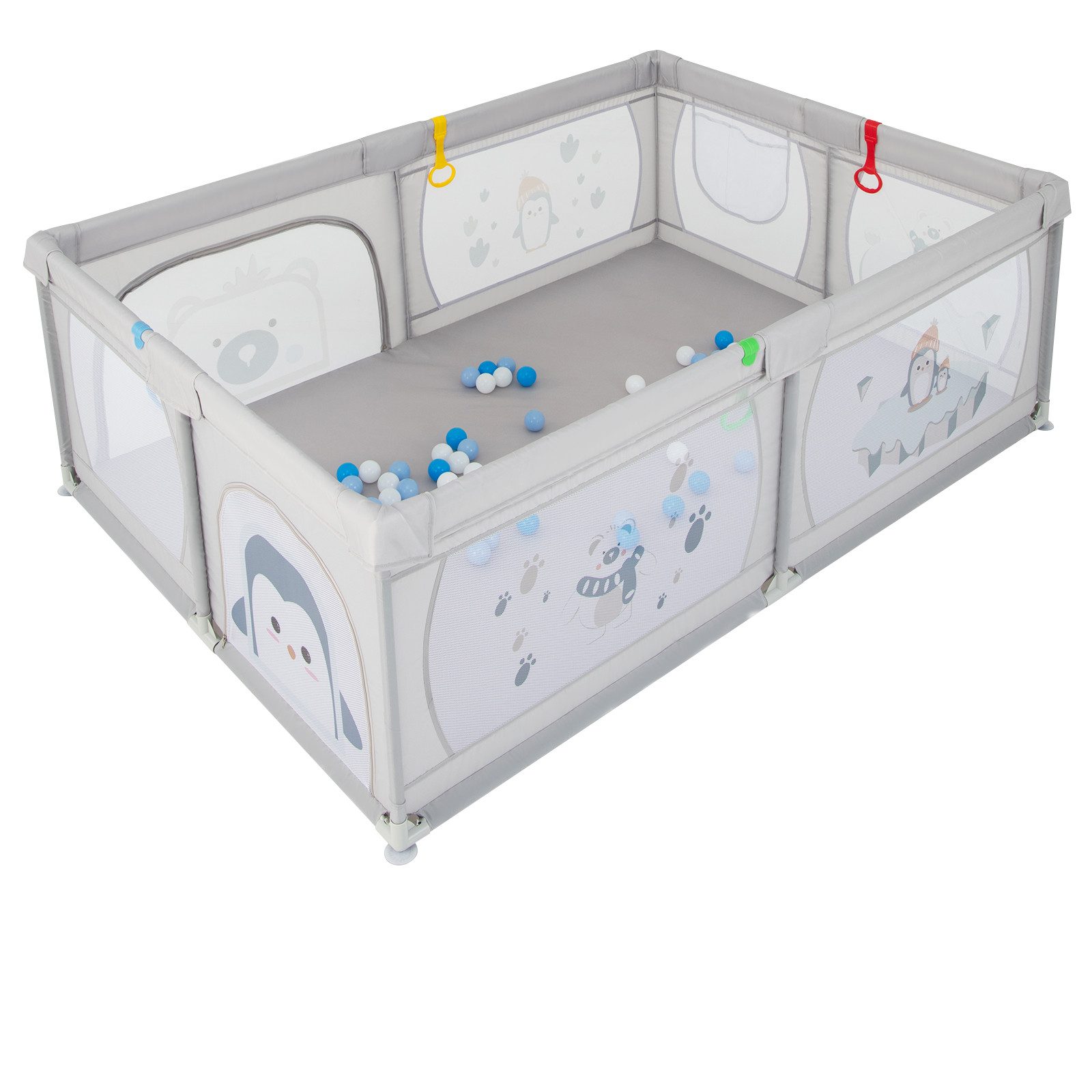 COSTWAY Laufstall Baby Laufgitter, 205 x 147 cm, mit Tragtasche günstig online kaufen