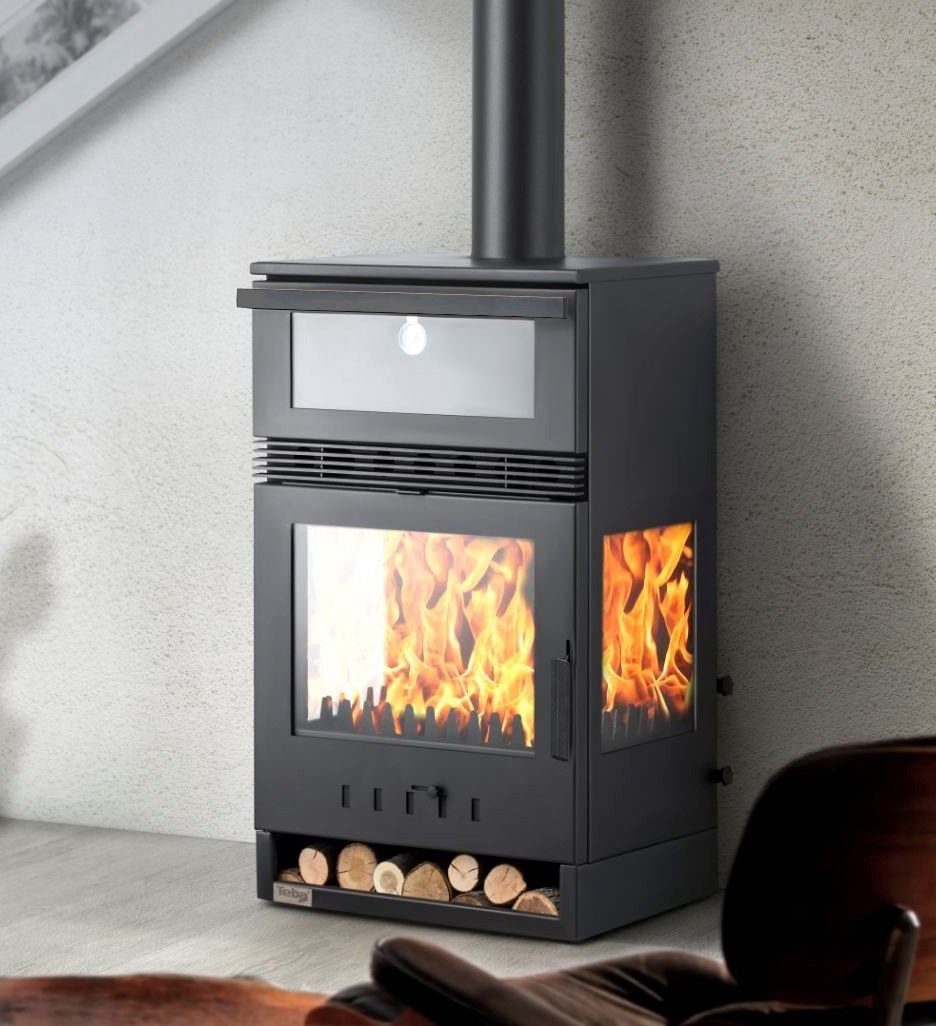 Teba Therm Kaminofen mit Backfach Panorama günstig online kaufen