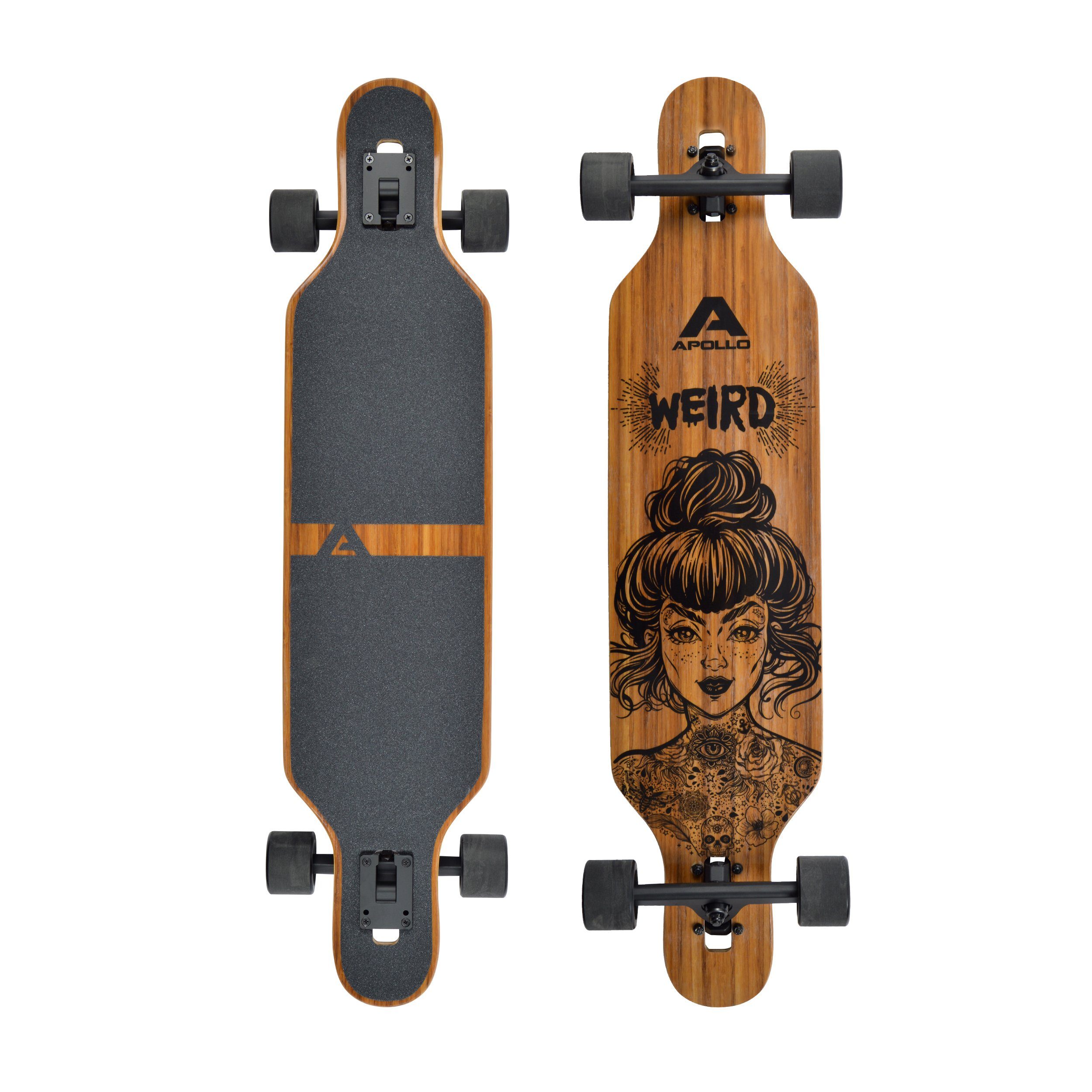 Apollo Longboard Twin Tip DT Fiberglas Longboards, Extrem leicht und stabil