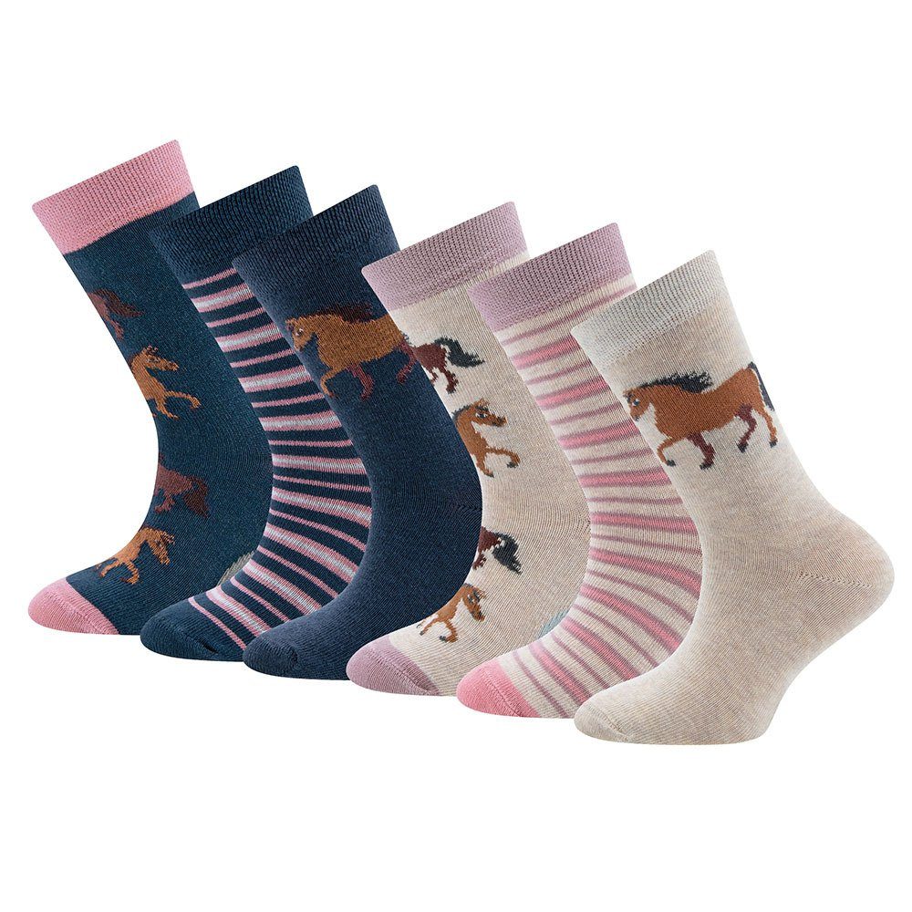 (6-Paar) Socken Ewers Socken Pferde
