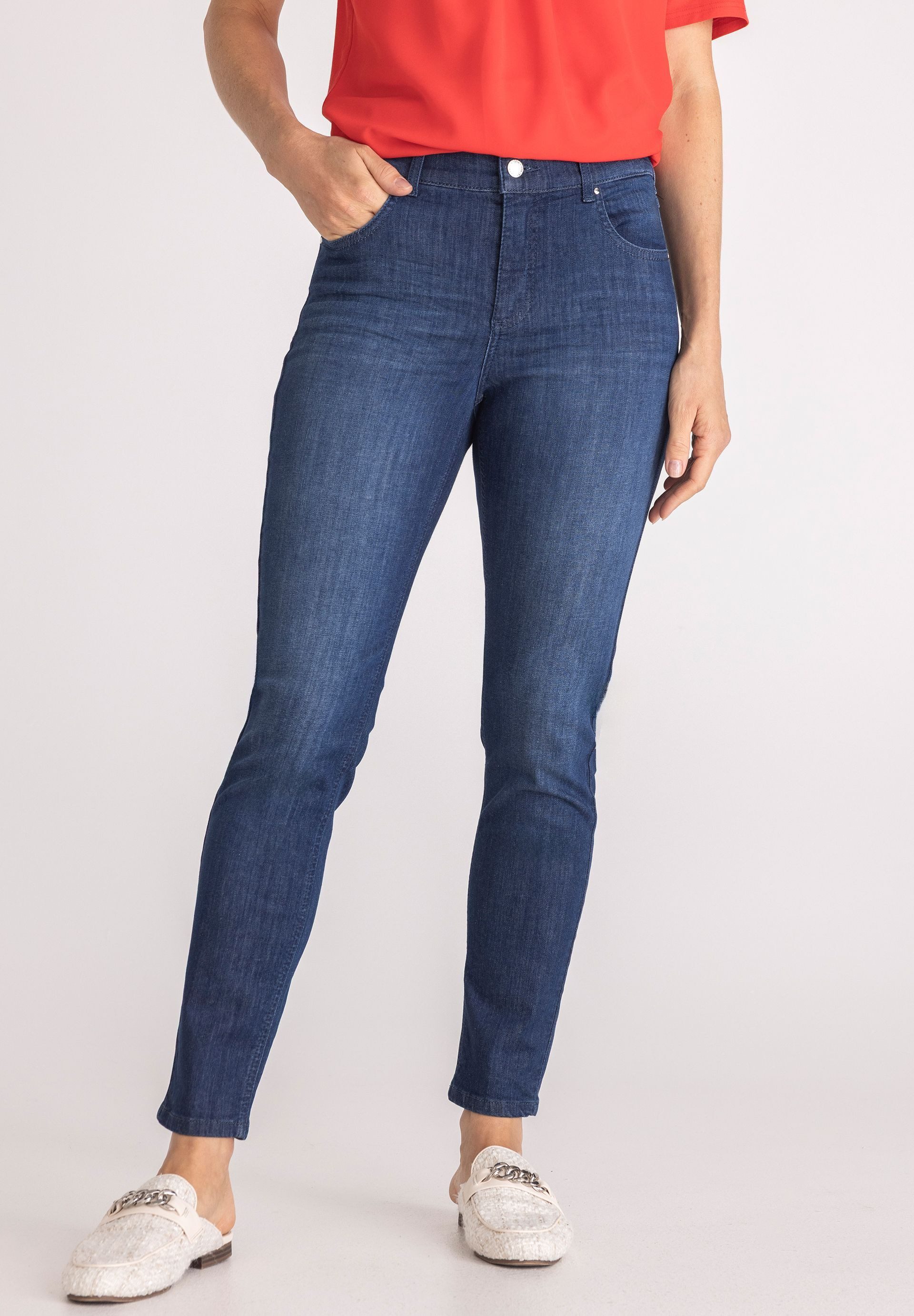 FRANK WALDER Stoffhose mit angenehmen Stretch-Denim