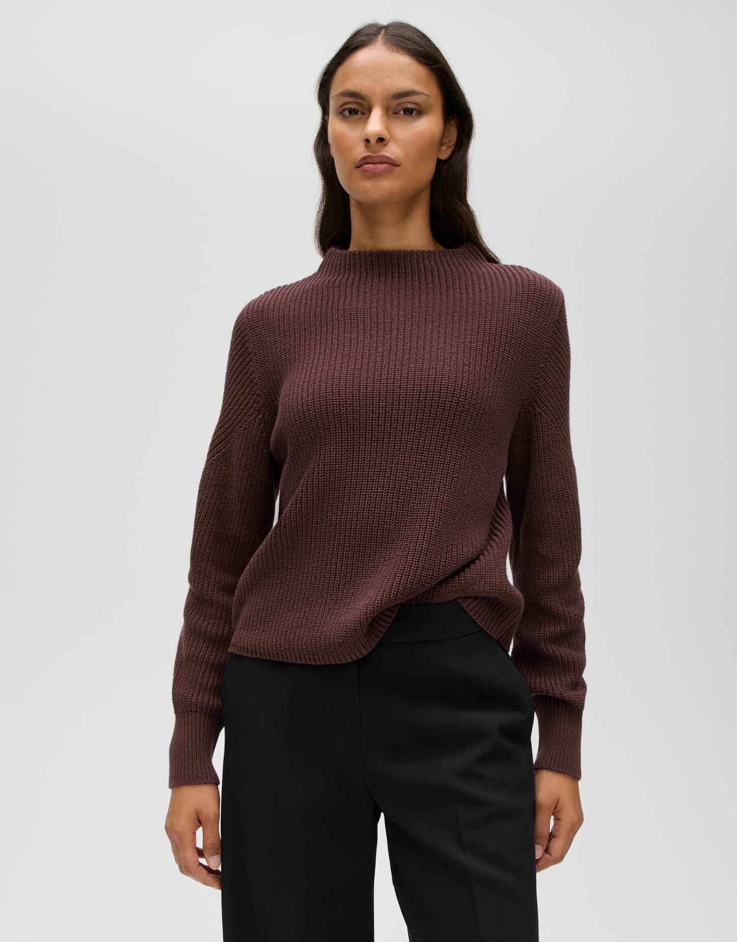OPUS Strickpullover Strickpullover aus Baumwolle Regular Fit