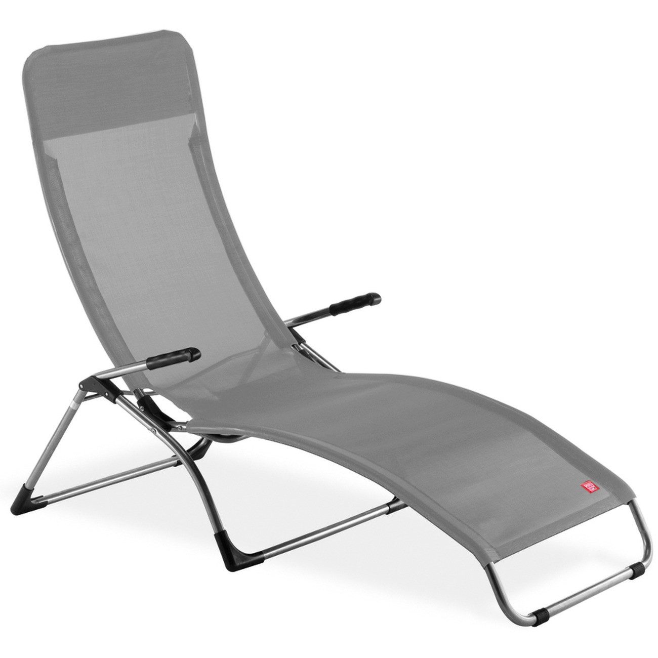 Fiam Gartenliege Samba aus Aluminium, Grau, Sitz- und Liegeposition