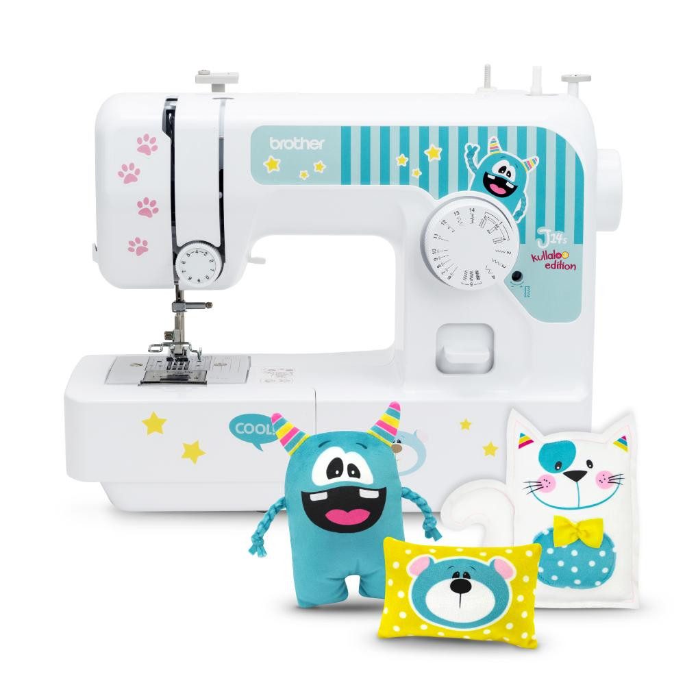 kullaloo Freiarm-Nähmaschine - Einsteiger Maschine inkl. Nähkurs-Material-Set